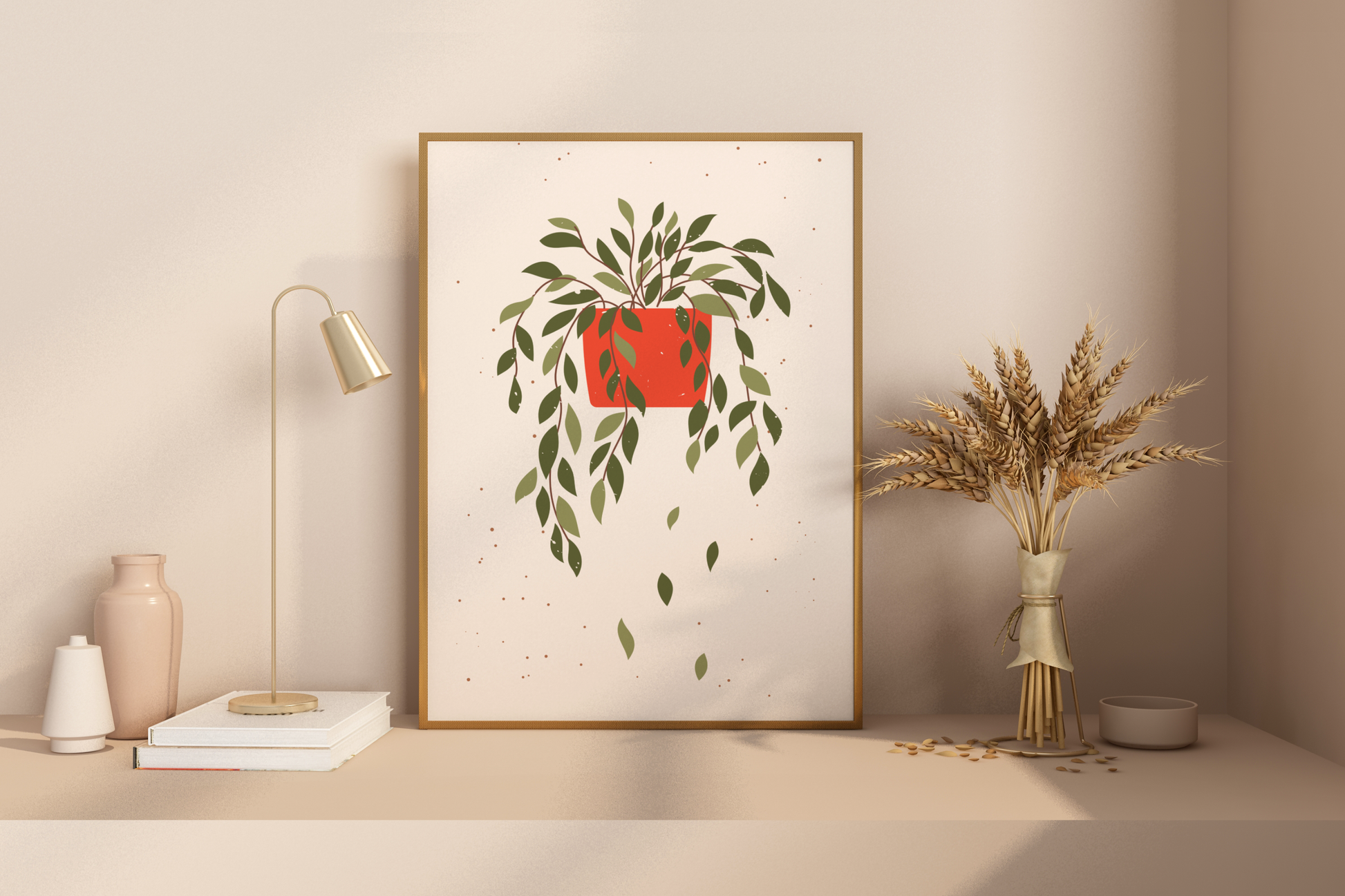 Minimal Individual Potted Plant No.08 Botanical Print Poster - Pitchers Design