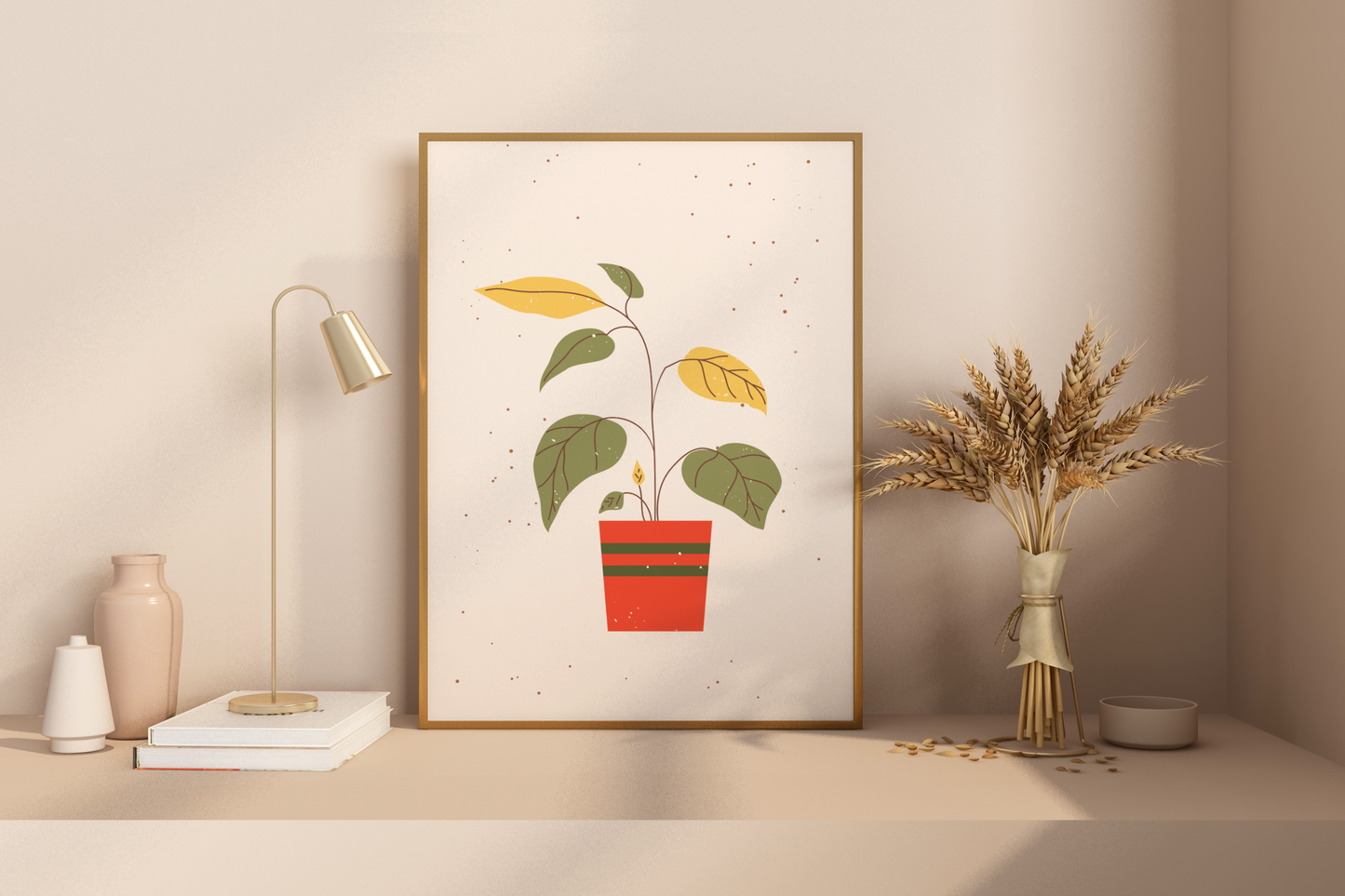 Minimal Individual Potted Plant No.11 Botanical Print Poster - Pitchers Design