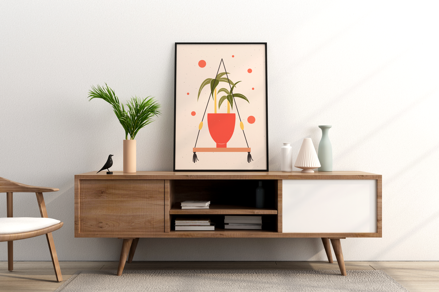 Minimal Individual Potted Plant No.12 Botanical Print Poster - Pitchers Design