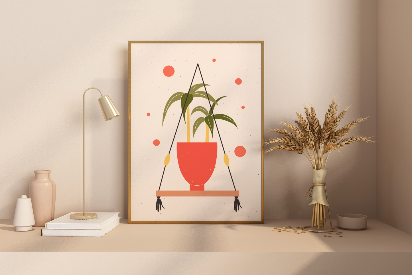 Minimal Individual Potted Plant No.12 Botanical Print Poster - Pitchers Design