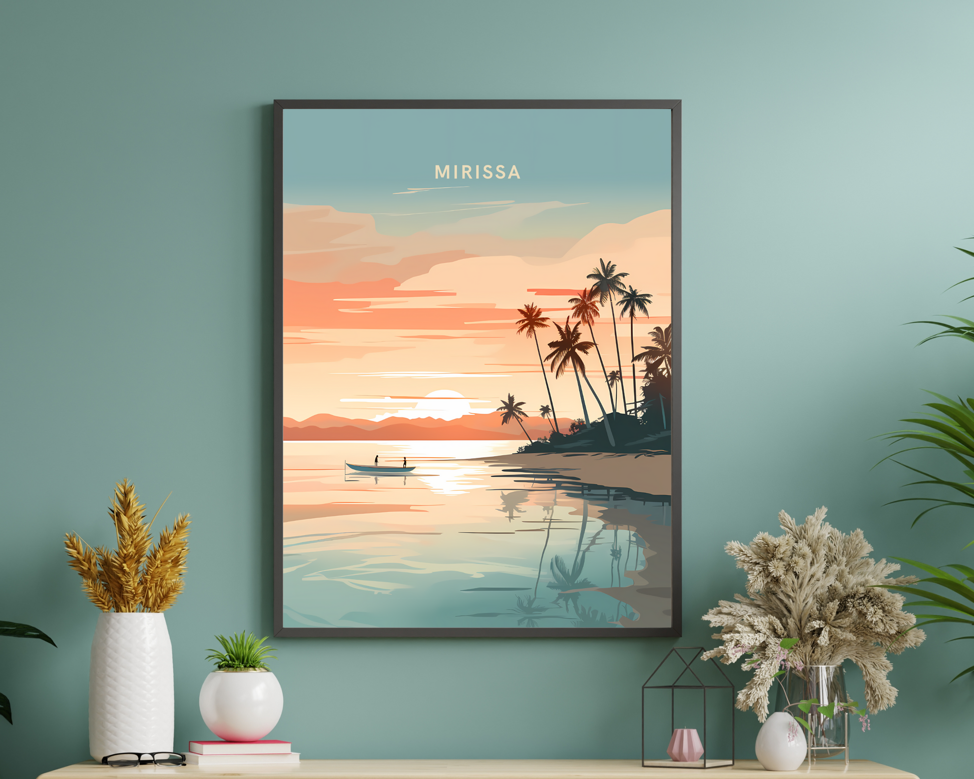 Mirissa Sri Lanka Travel Poster Print - Pitchers Design