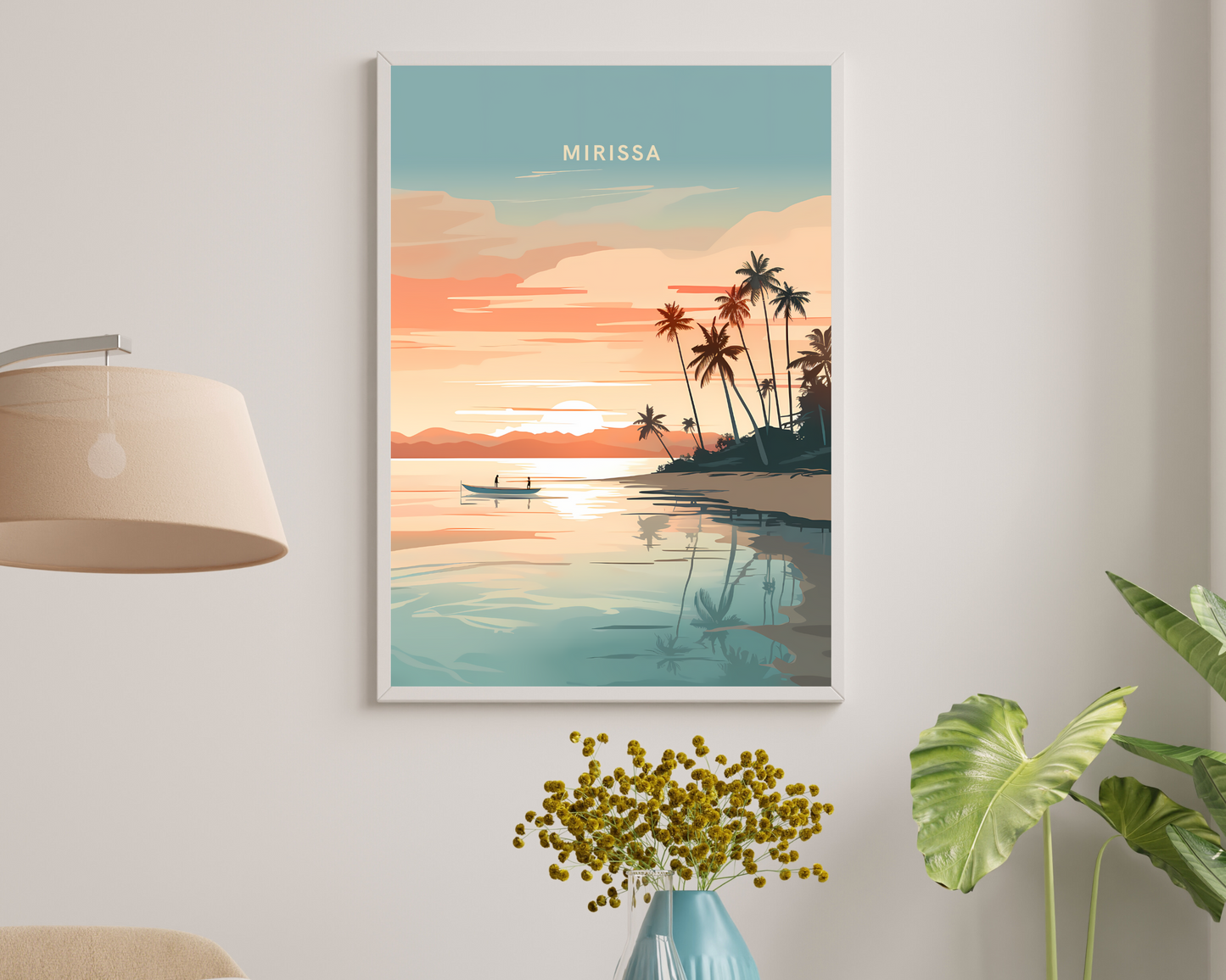 Mirissa Sri Lanka Travel Poster Print - Pitchers Design