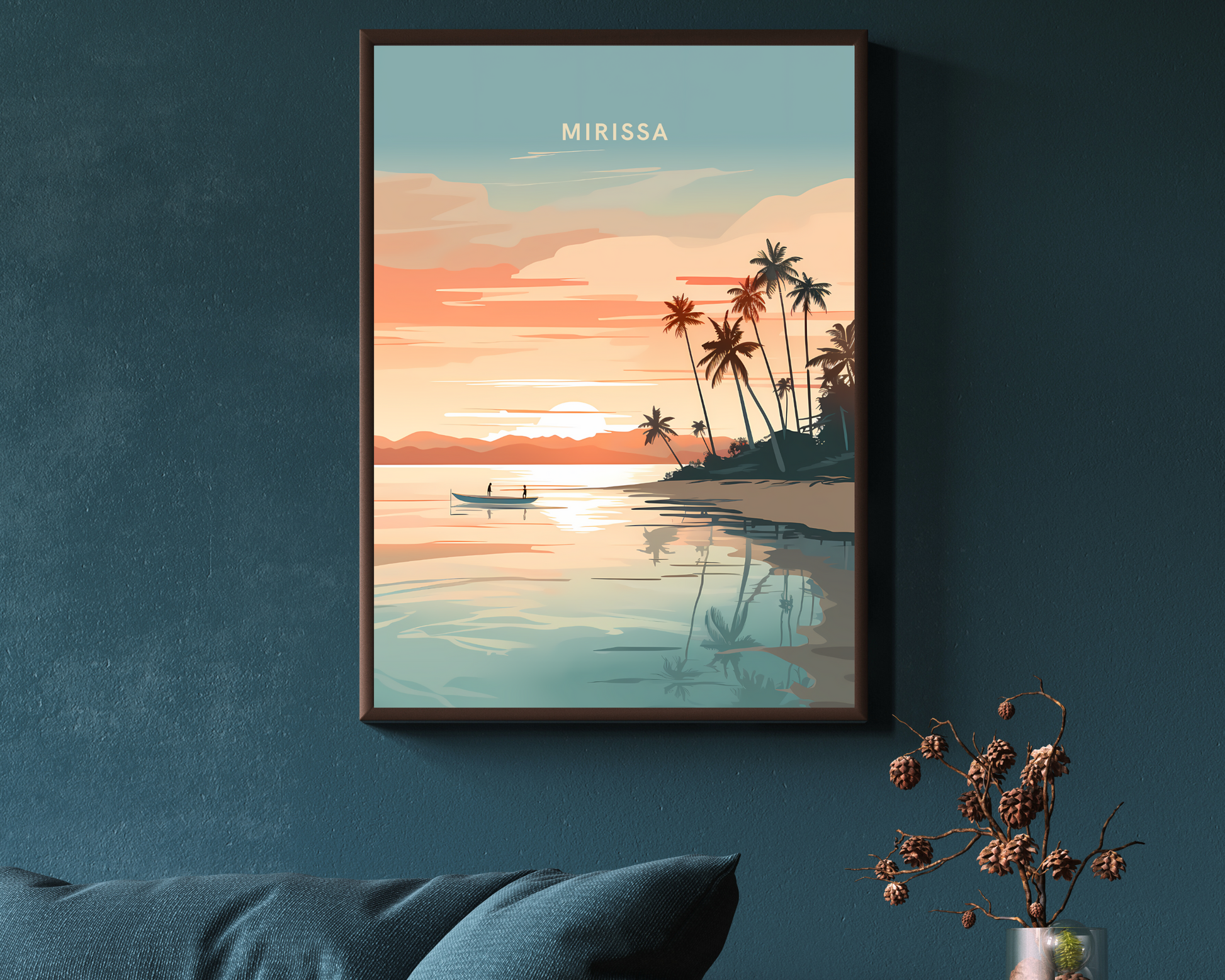 Mirissa Sri Lanka Travel Poster Print - Pitchers Design