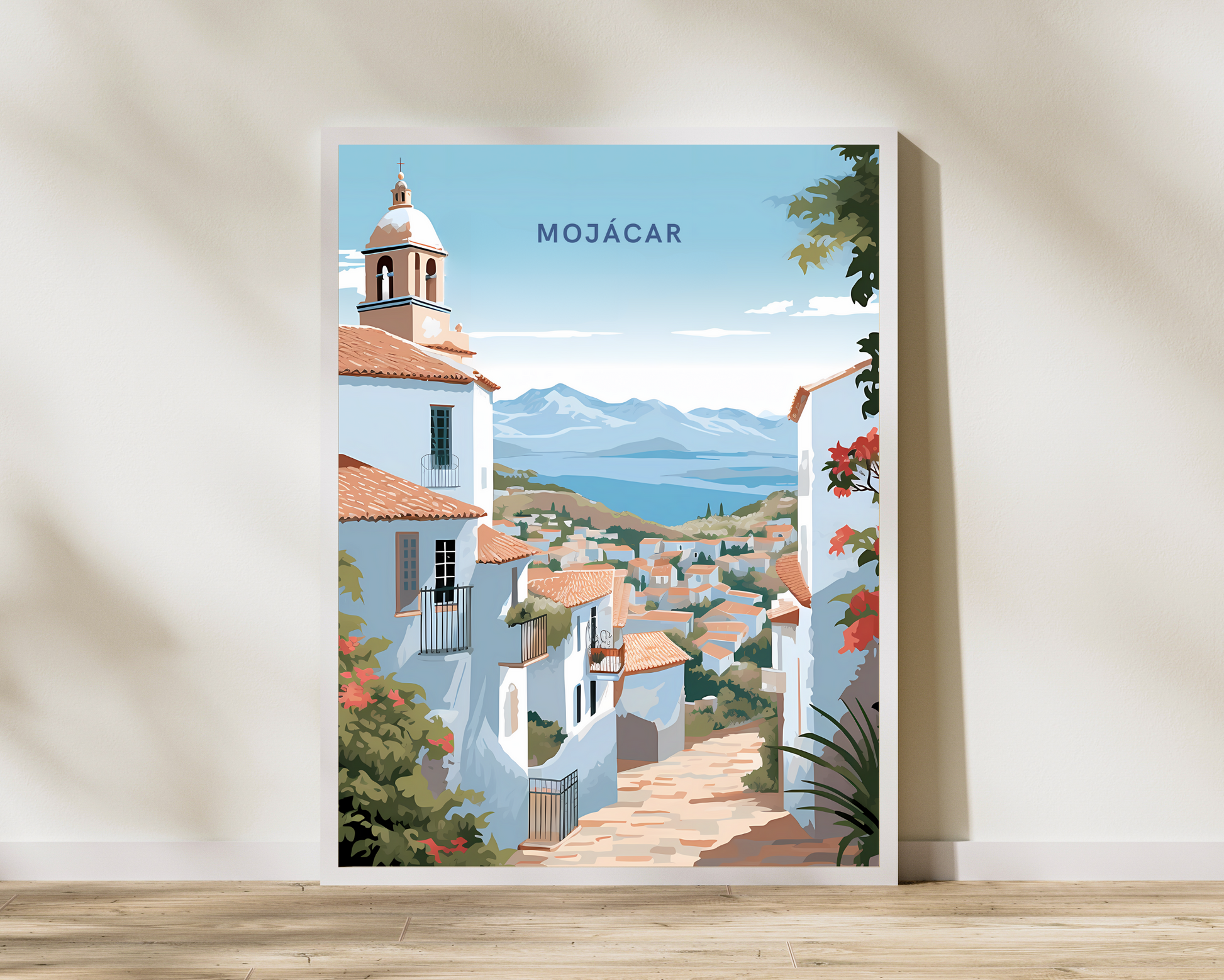 Mojacar Spain Travel Poster Print - Pitchers Design