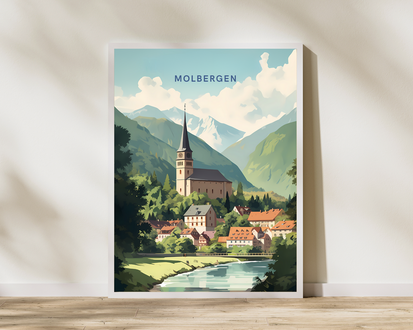 Molbergen Germany Travel Poster Print - Pitchers Design