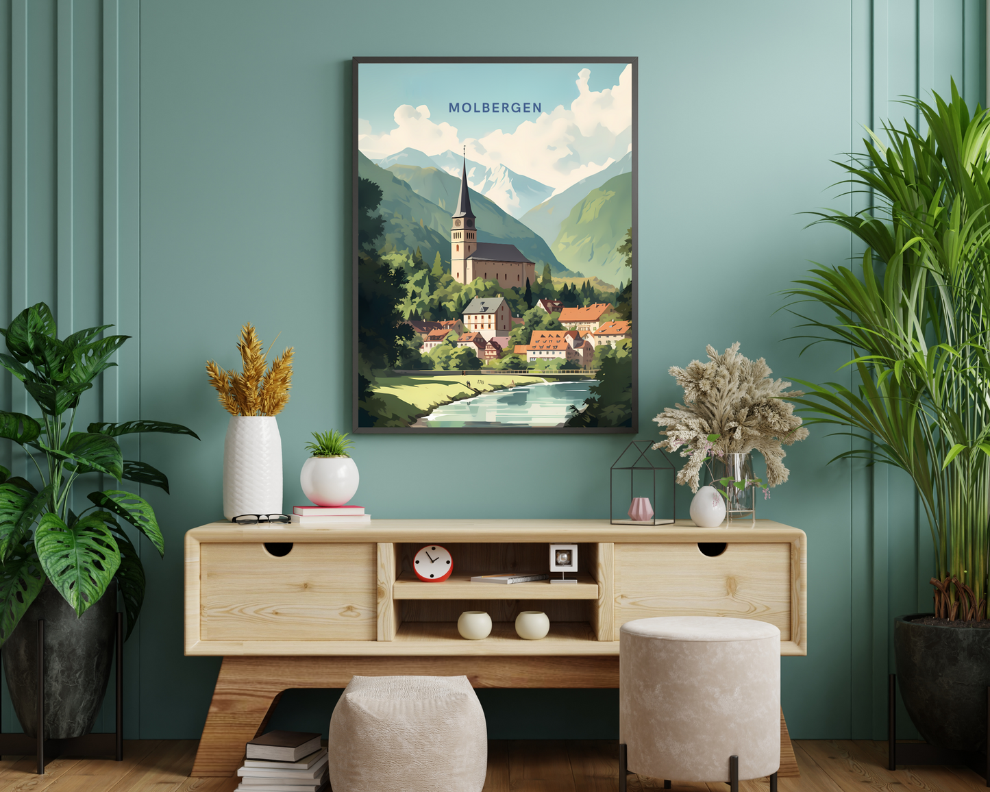 Molbergen Germany Travel Poster Print - Pitchers Design