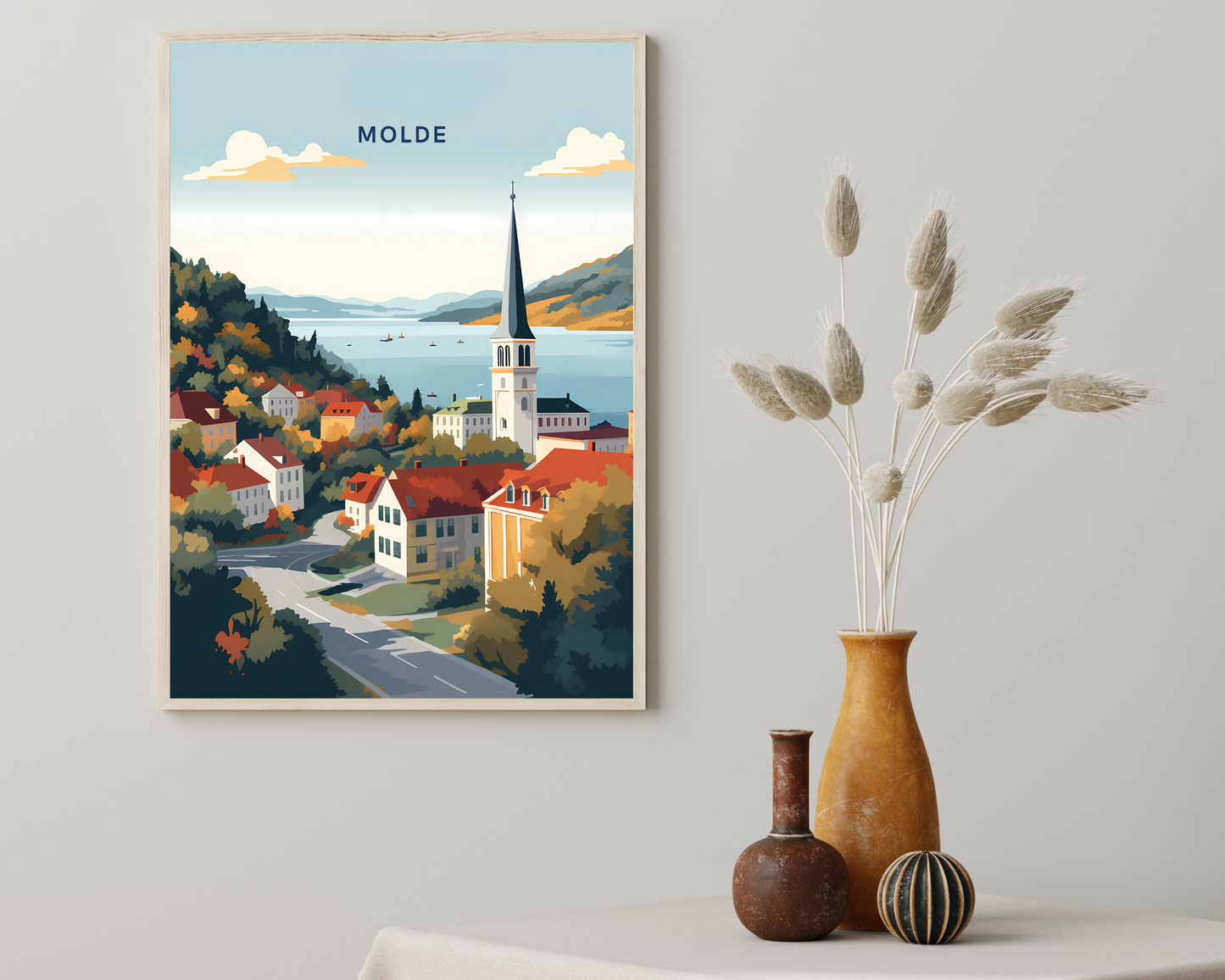 Molde Norway Travel Poster Print - Pitchers Design