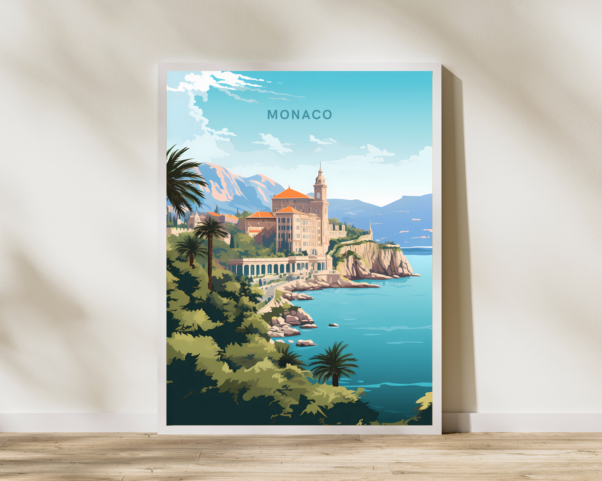 Monaco Travel Poster Print - Pitchers Design