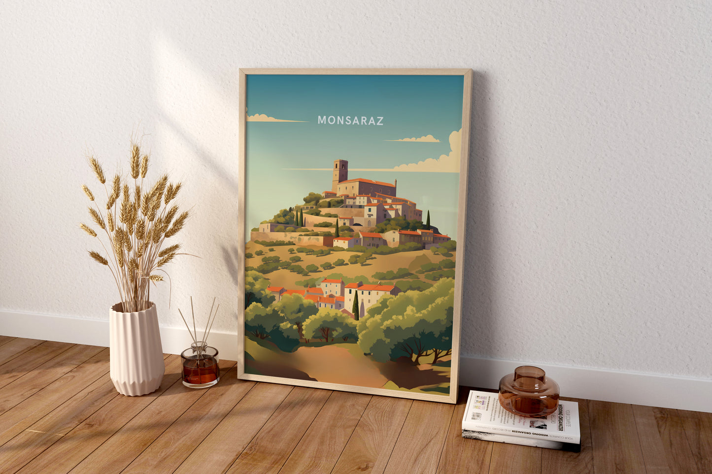 Monsaraz Portugal Travel Print Poster - Pitchers Design