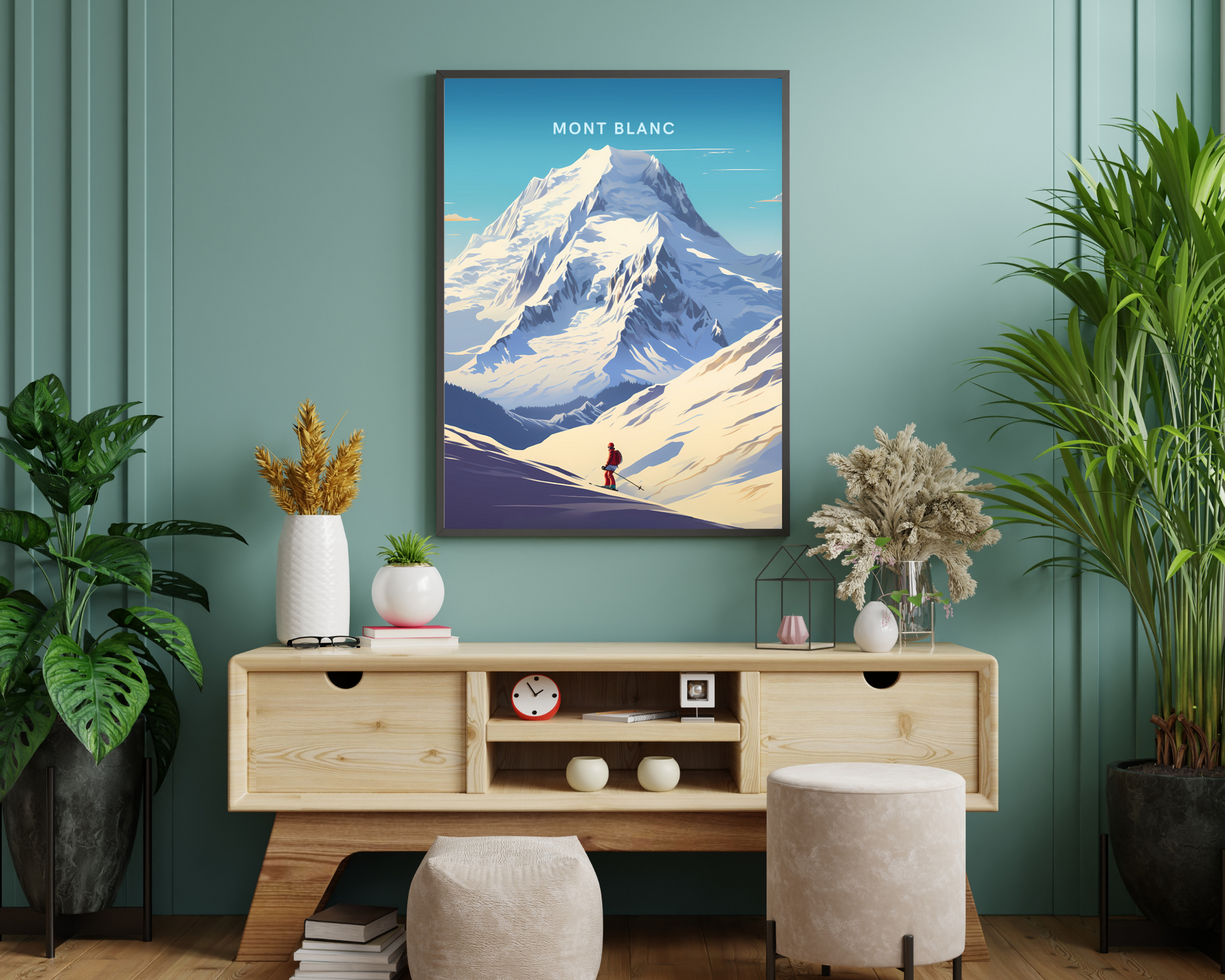 Mont Blanc Travel Poster Print - Pitchers Design