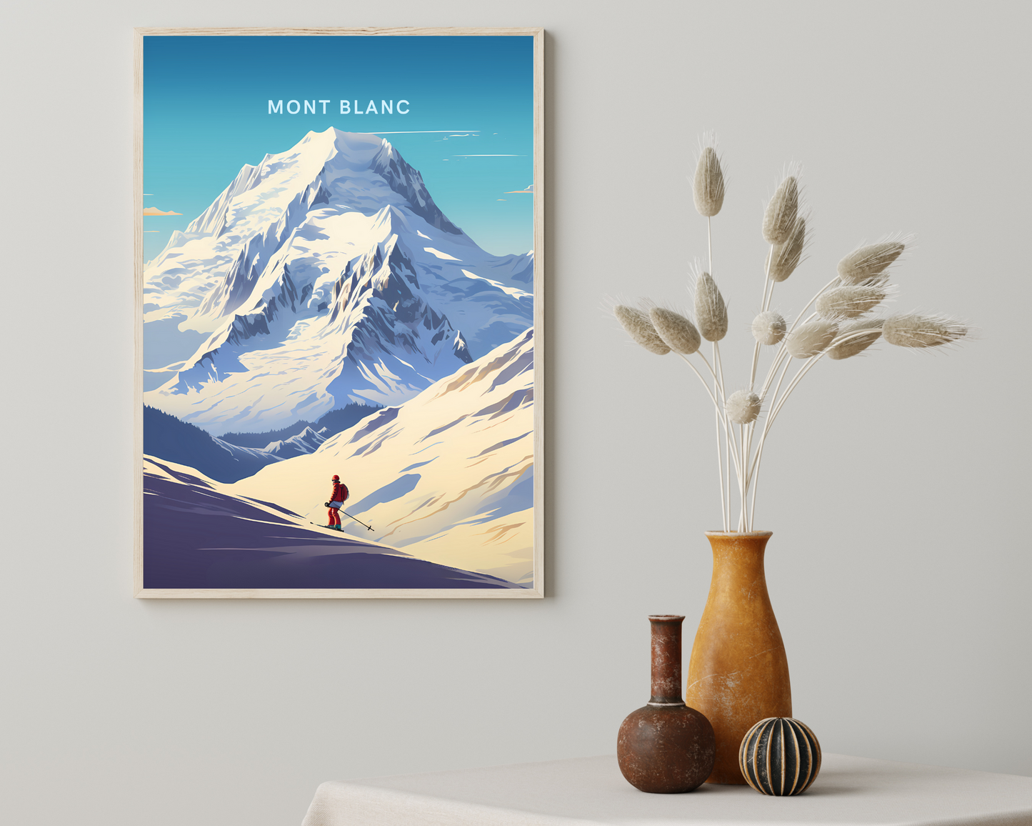 Mont Blanc Travel Poster Print - Pitchers Design