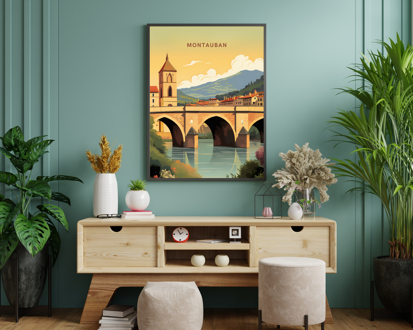 Montauban France Travel Poster Print - Pitchers Design