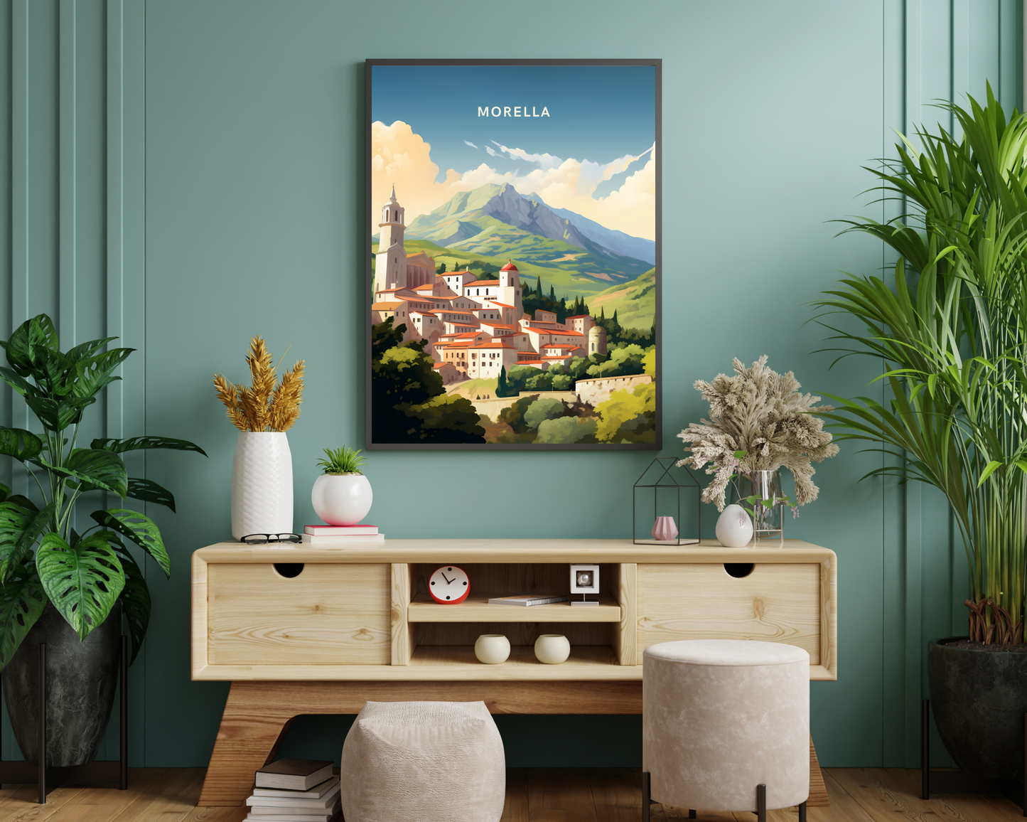 Morella Spain Travel Poster Print - Pitchers Design