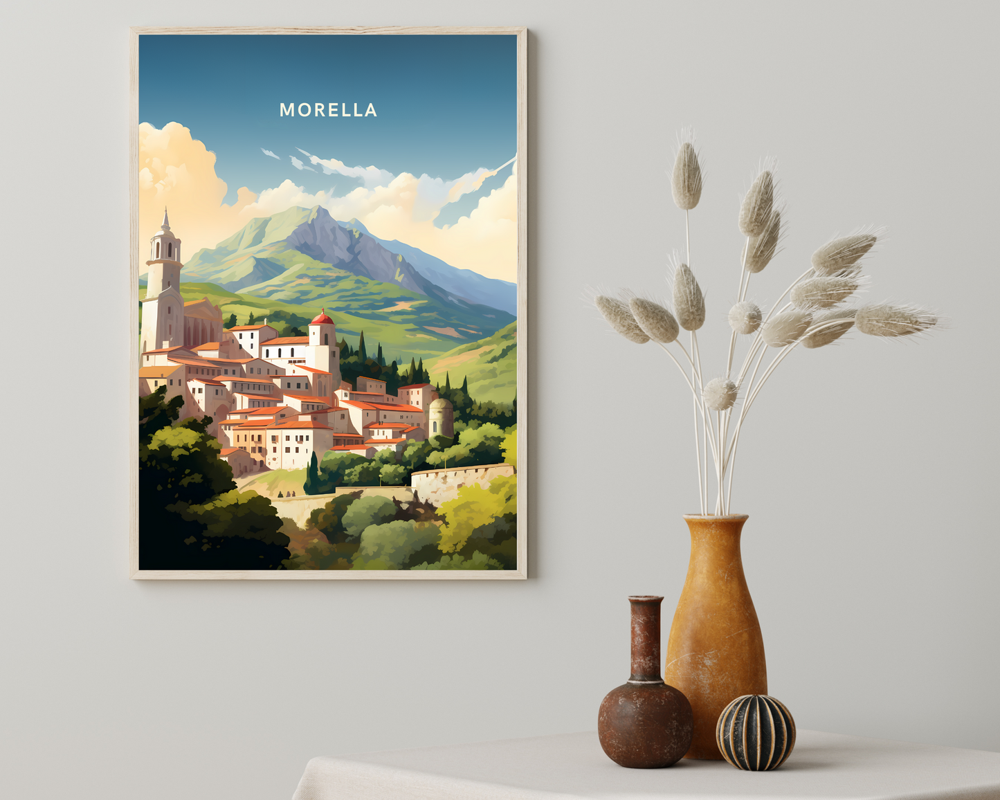 Morella Spain Travel Poster Print - Pitchers Design