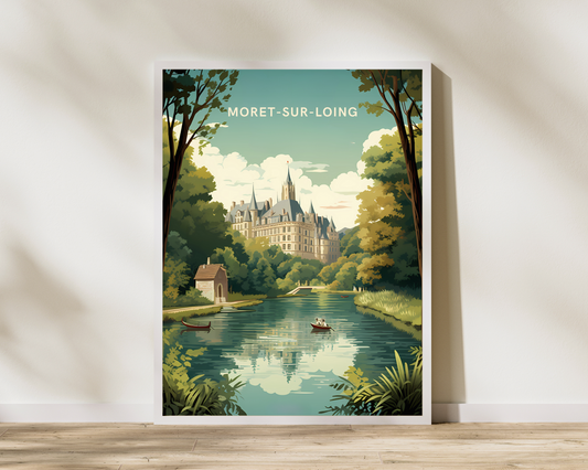 Moret-sur-Loing France Travel Poster Print - Pitchers Design