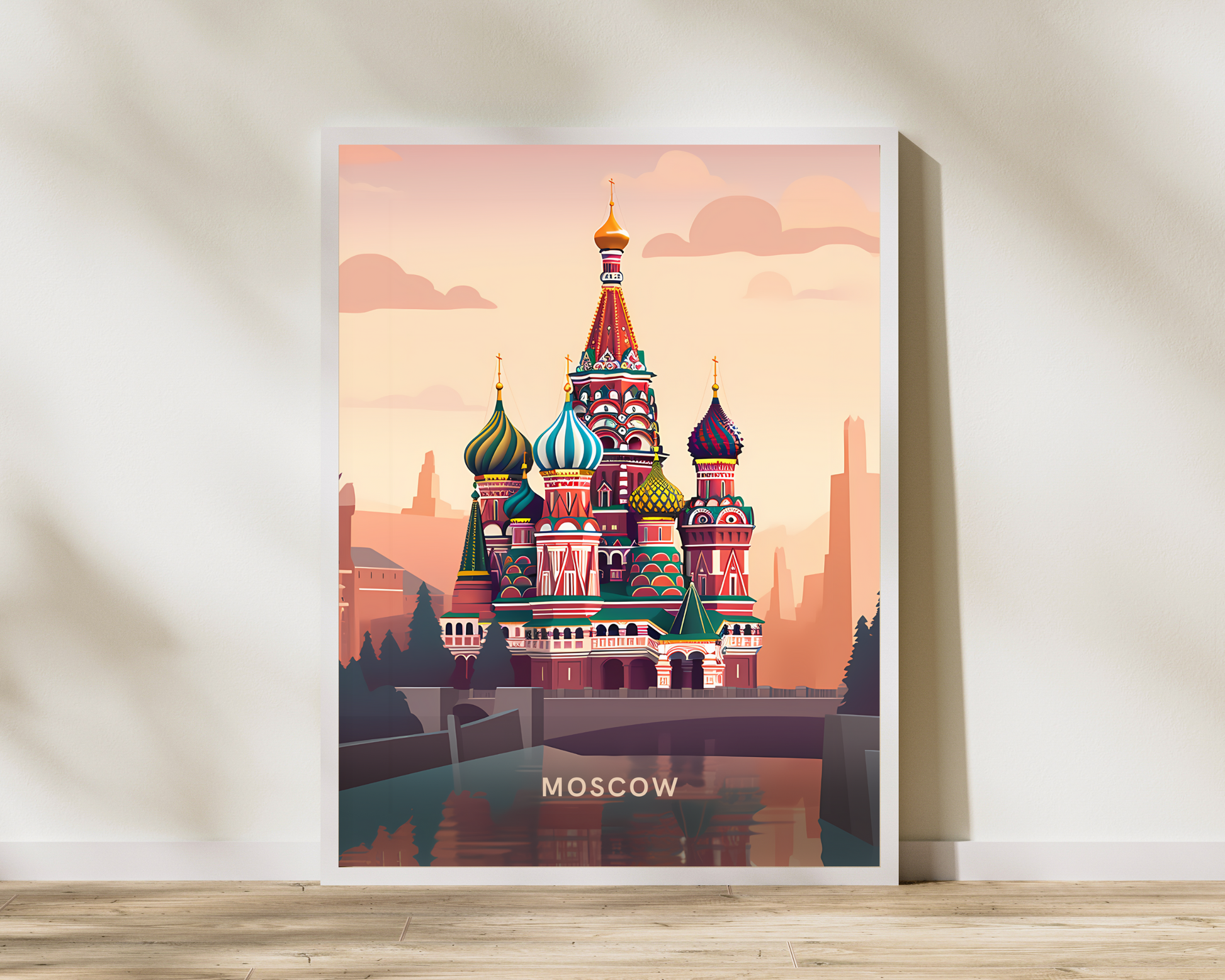 Moscow Kremlin Russia Travel Poster Print - Pitchers Design