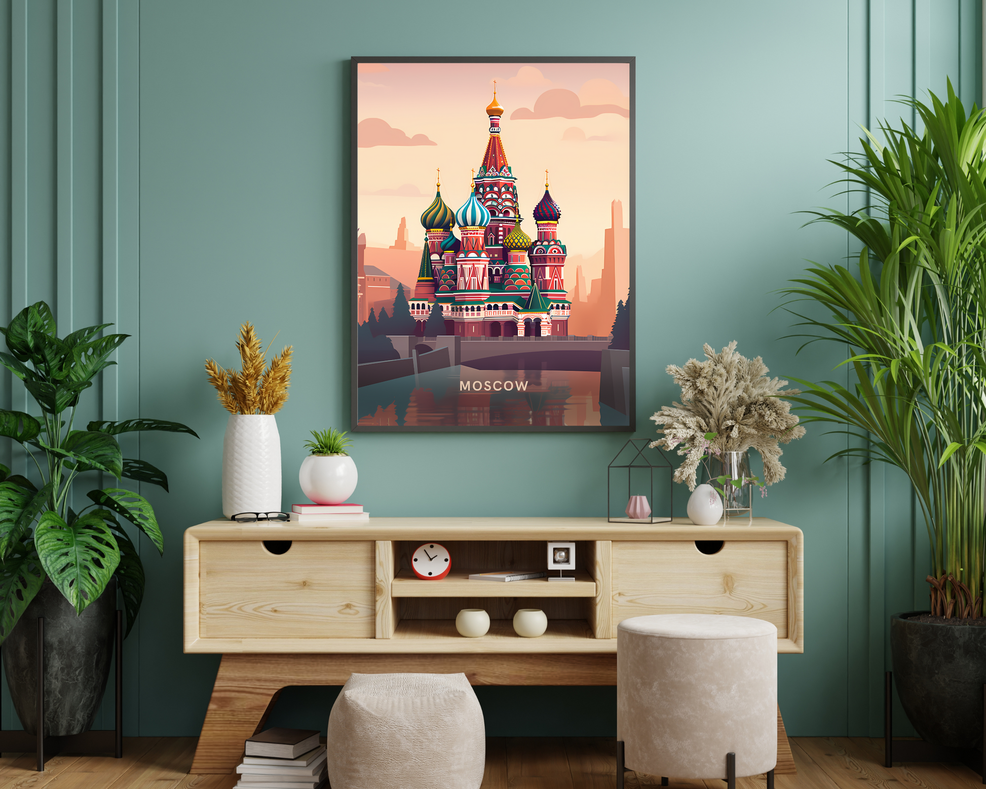 Moscow Kremlin Russia Travel Poster Print - Pitchers Design