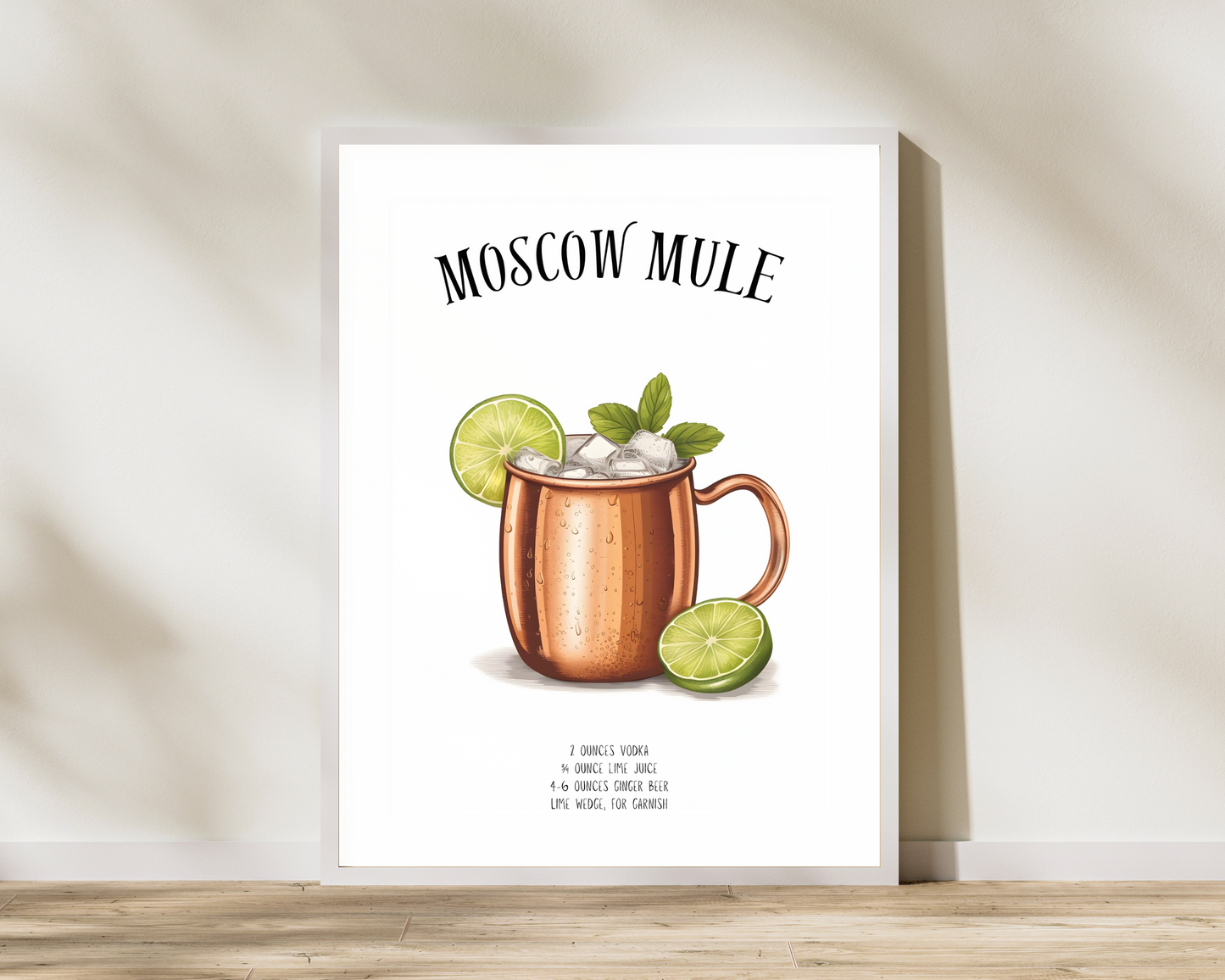 Moscow Mule Cocktail Poster Print - Pitchers Design