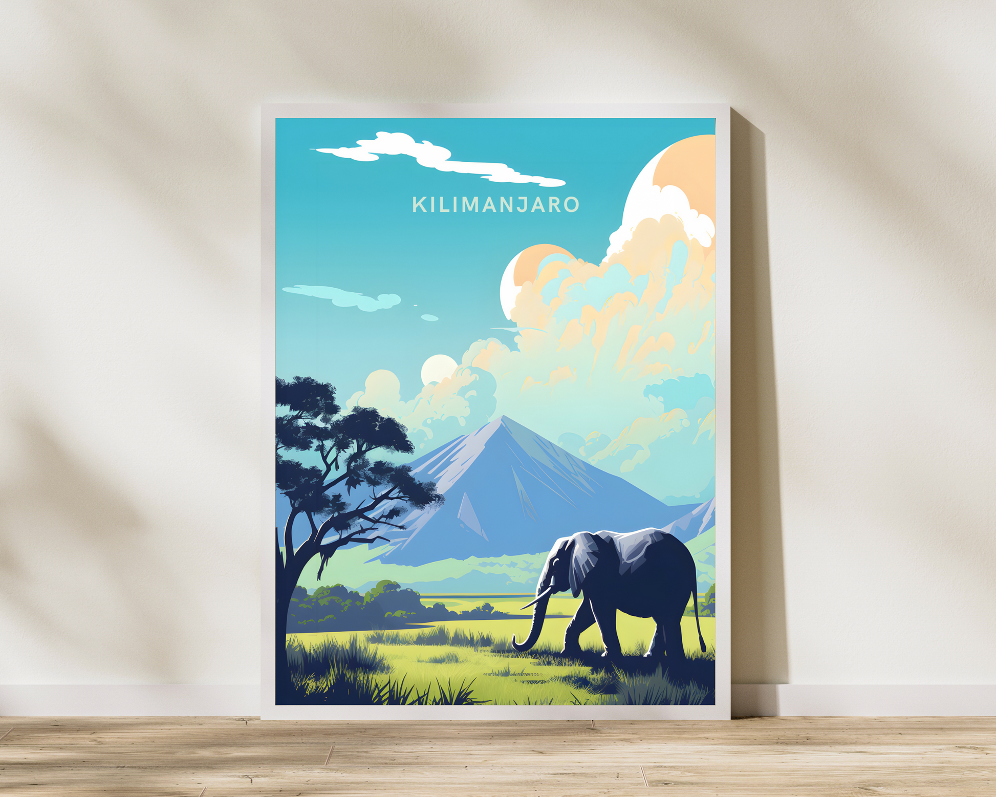 Mount Kilimanjaro Tanzania Africa Travel Poster Print - Pitchers Design