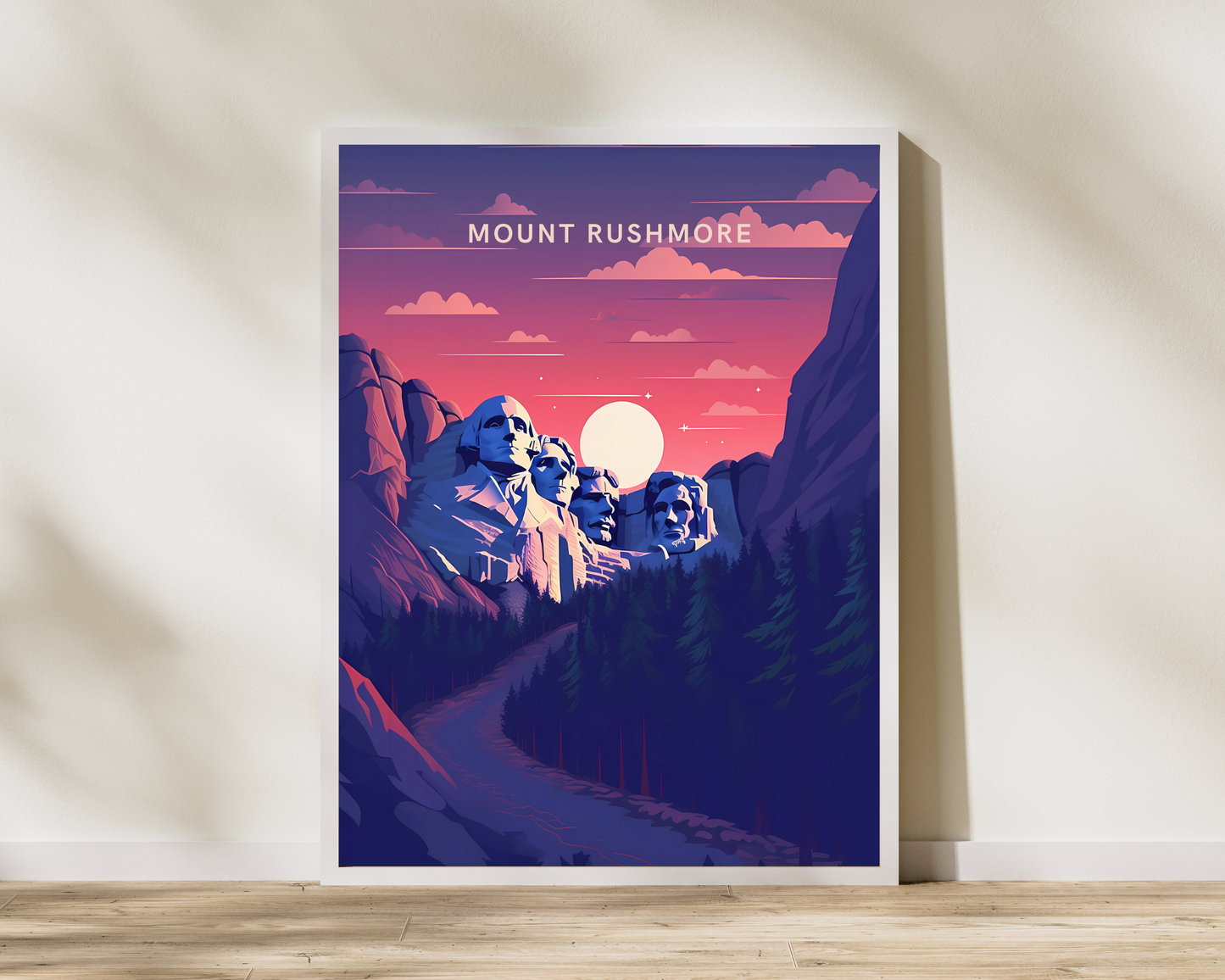 Mount Rushmore USA Travel Poster Print - Pitchers Design