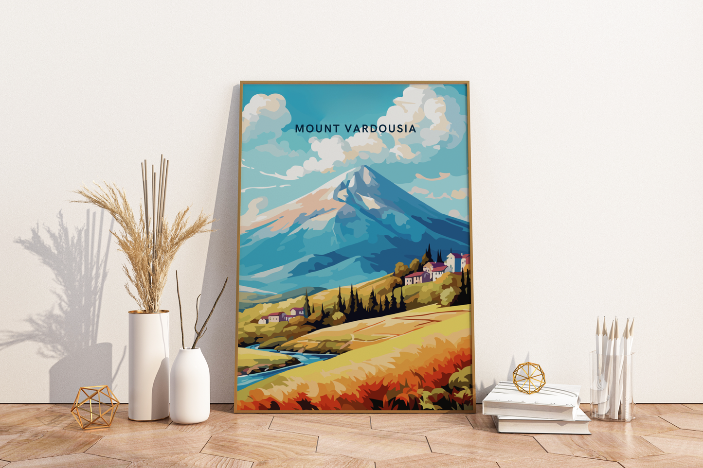 Mount Vardousia Greece Travel Print Poster - Pitchers Design