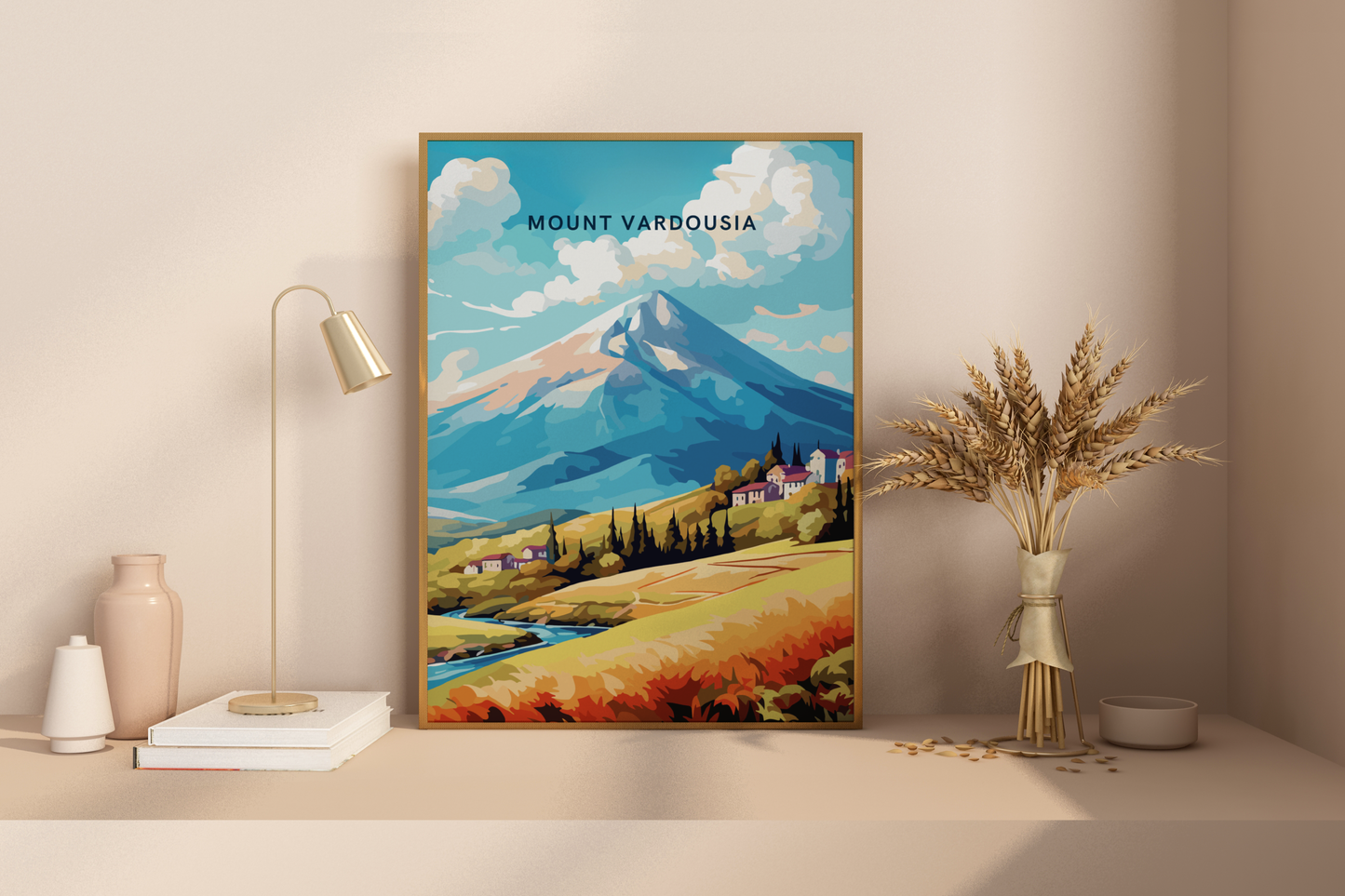 Mount Vardousia Greece Travel Print Poster - Pitchers Design