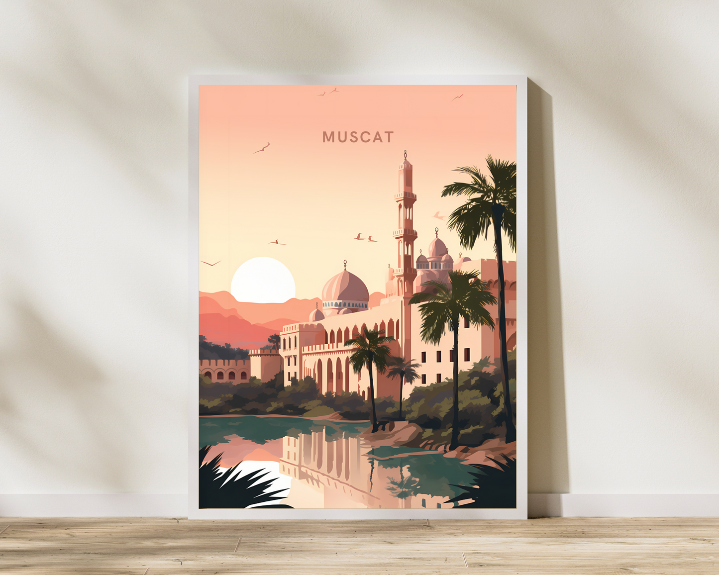 Muscat Oman Travel Poster Print - Pitchers Design