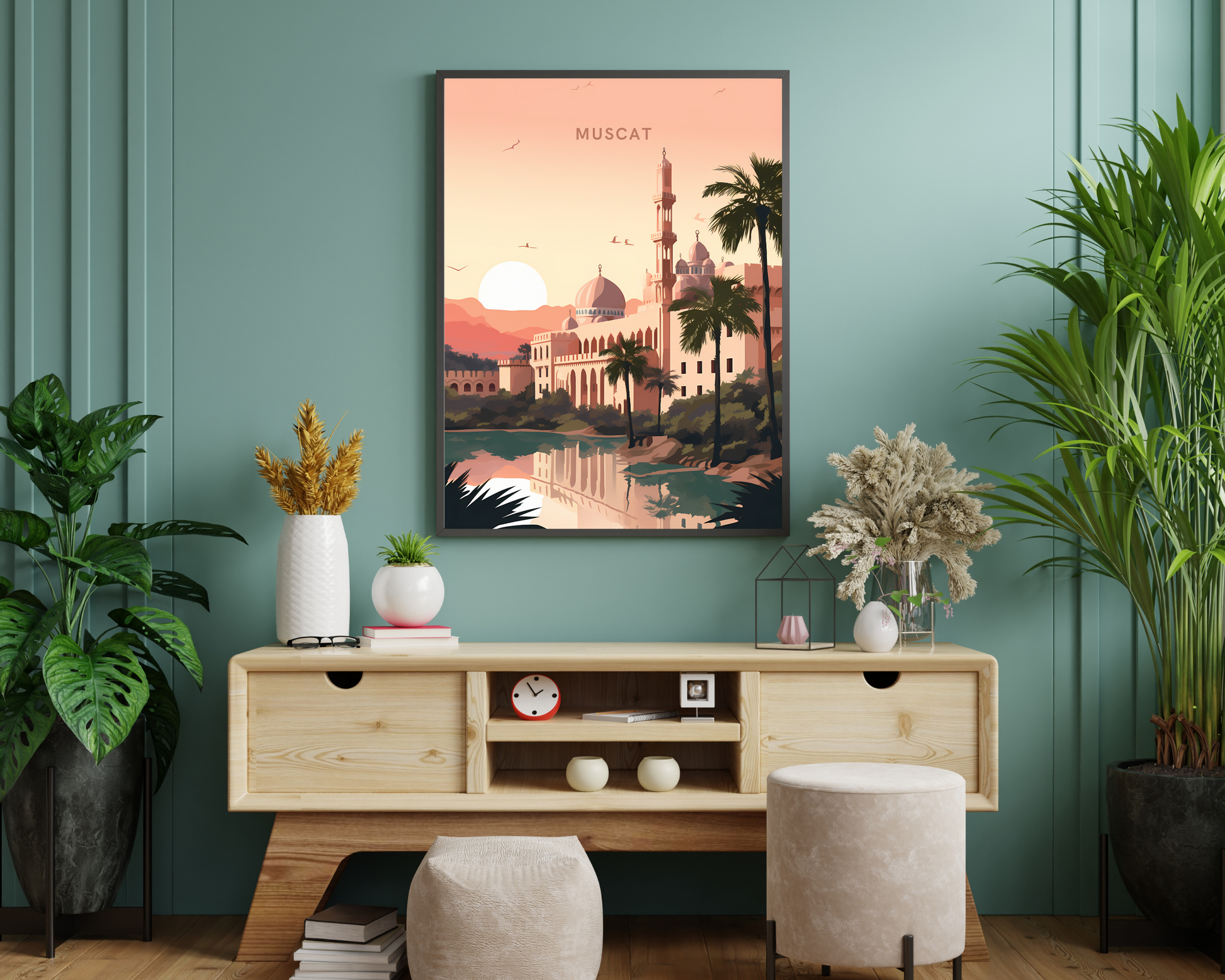 Muscat Oman Travel Poster Print - Pitchers Design