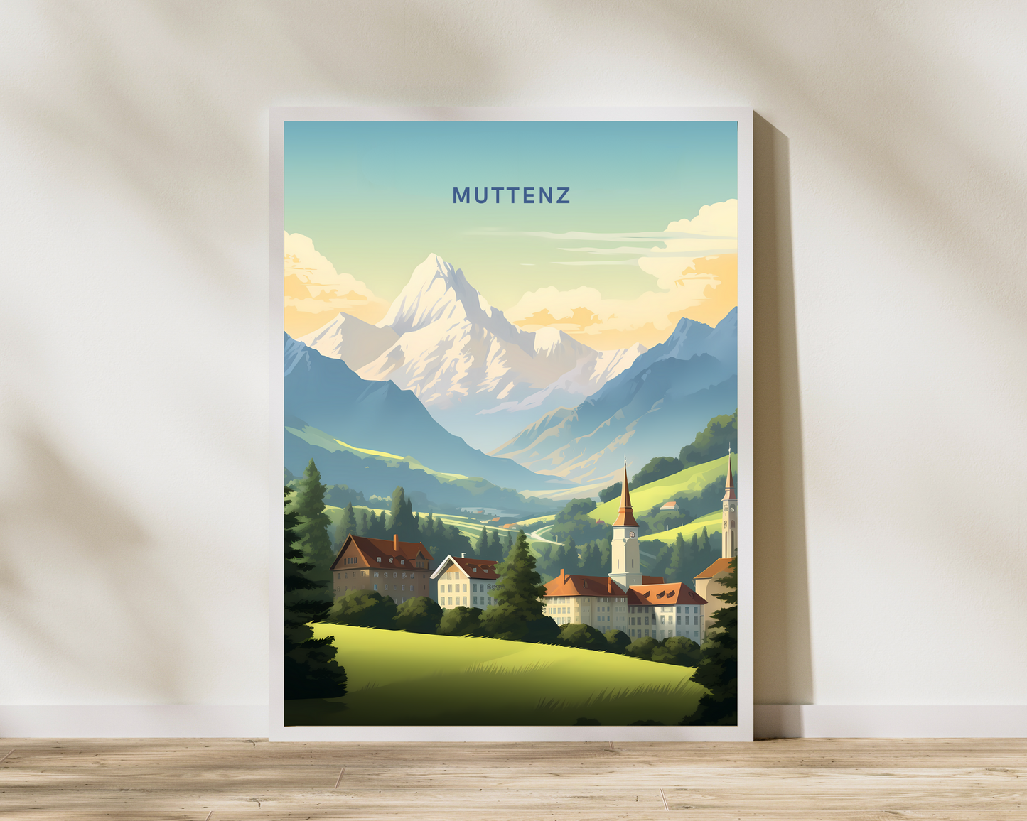 Muttenz Switzerland Travel Poster Print - Pitchers Design