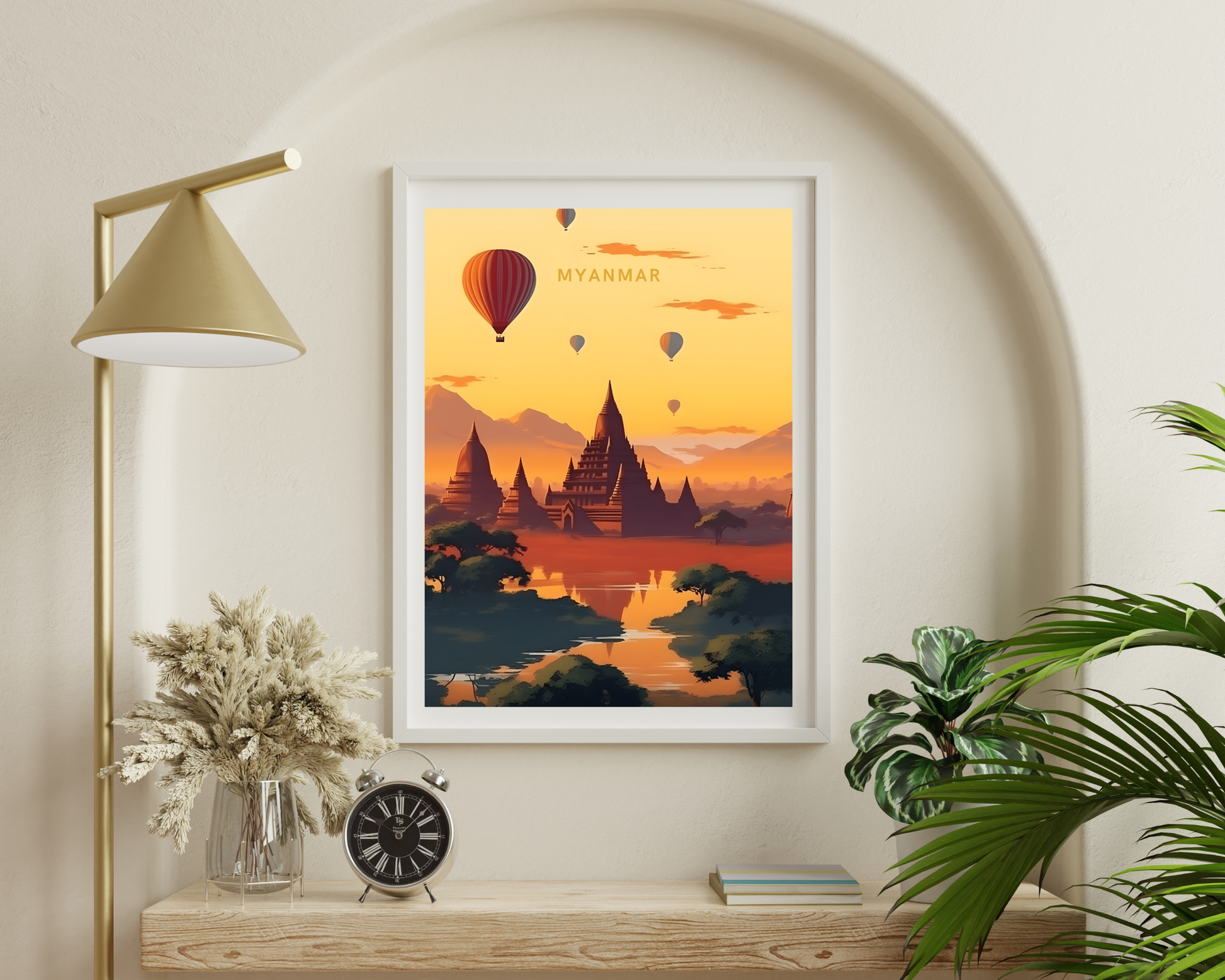 Myanmar Travel Poster Print - Pitchers Design