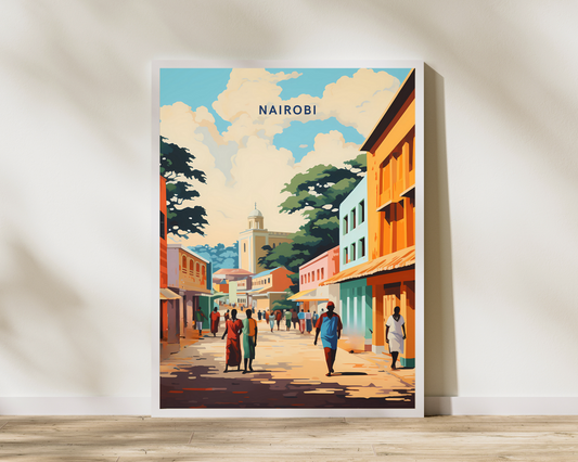 Nairobi Kenya Travel Poster Print - Pitchers Design