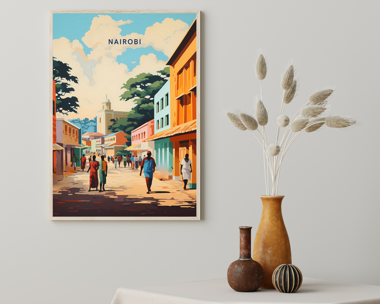 Nairobi Kenya Travel Poster Print - Pitchers Design