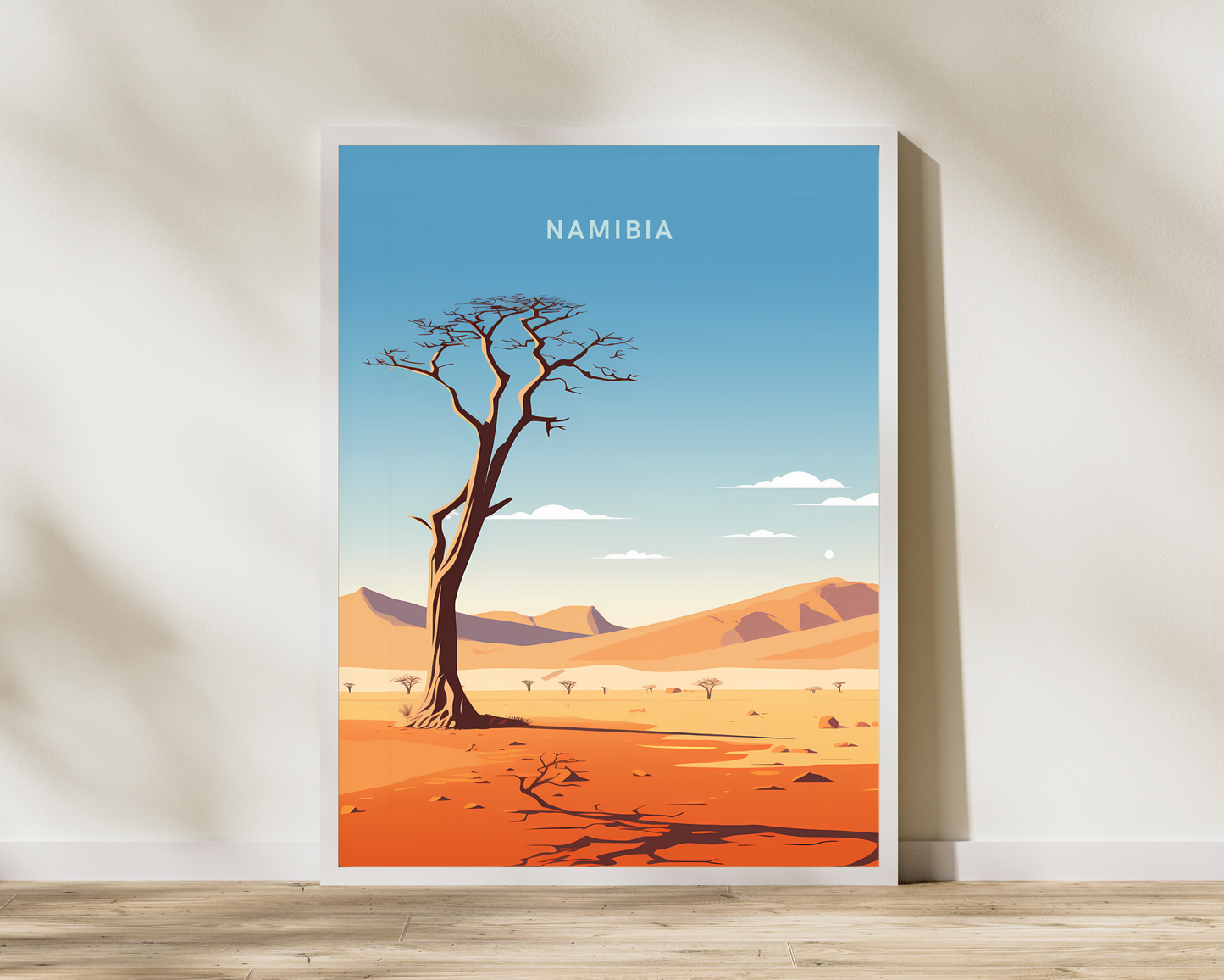 Namibia Africa Travel Poster Print - Pitchers Design