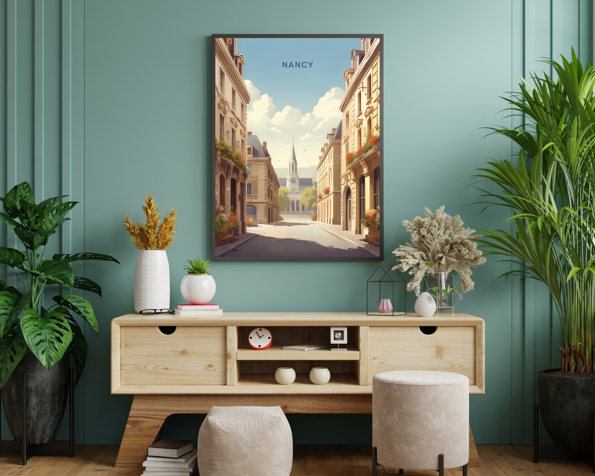 Nancy France Travel Poster Print - Pitchers Design