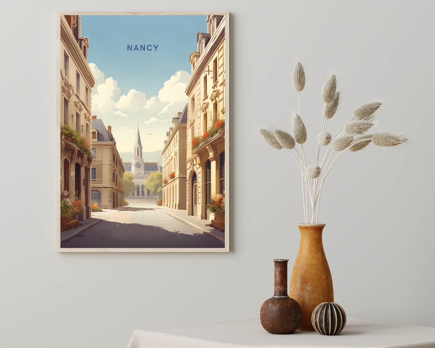 Nancy France Travel Poster Print - Pitchers Design