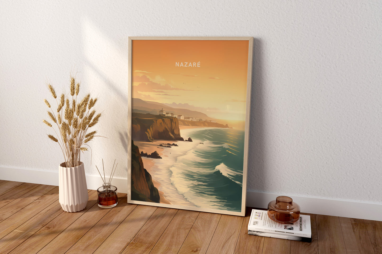 Nazaré Portugal Travel Print Poster - Pitchers Design