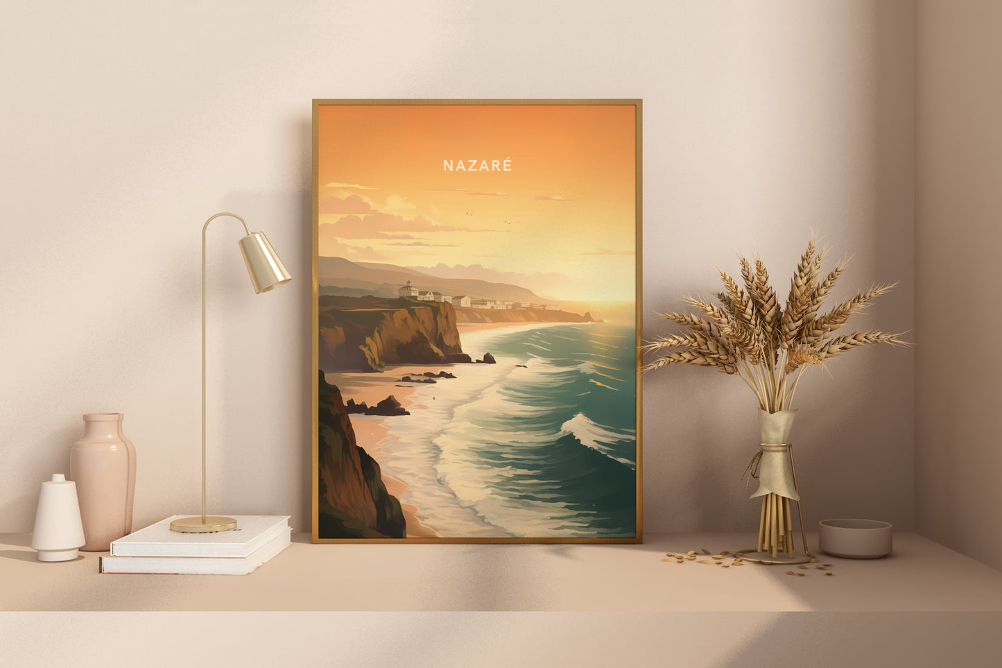 Nazaré Portugal Travel Print Poster - Pitchers Design