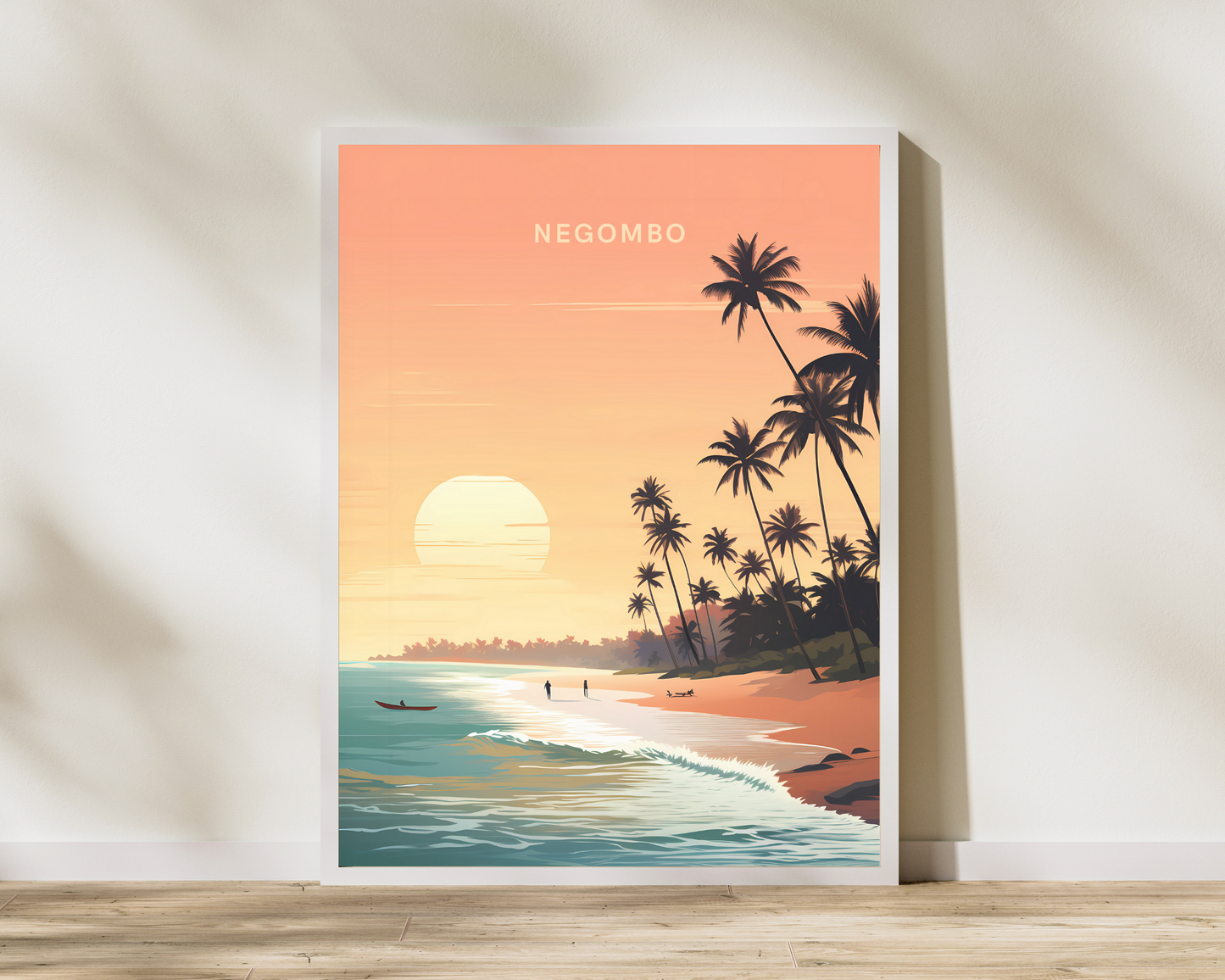 Negombo Sri Lanka Travel Poster Print - Pitchers Design