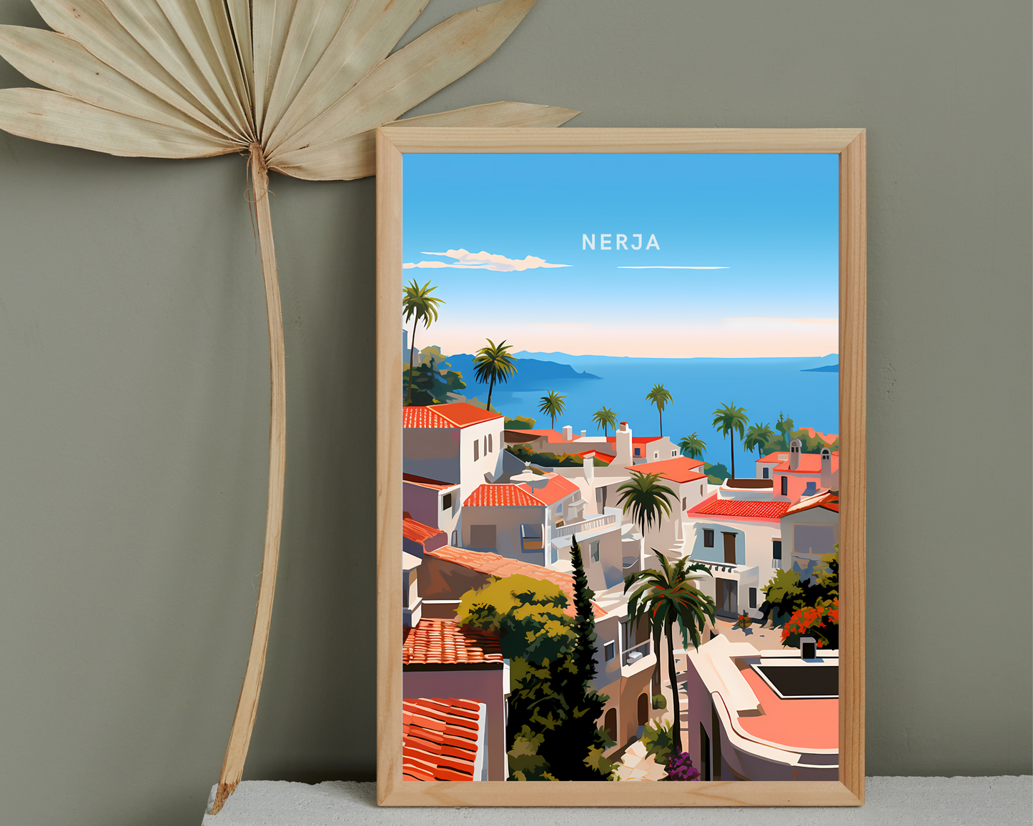 Nerja Spain Travel Poster Print - Pitchers Design