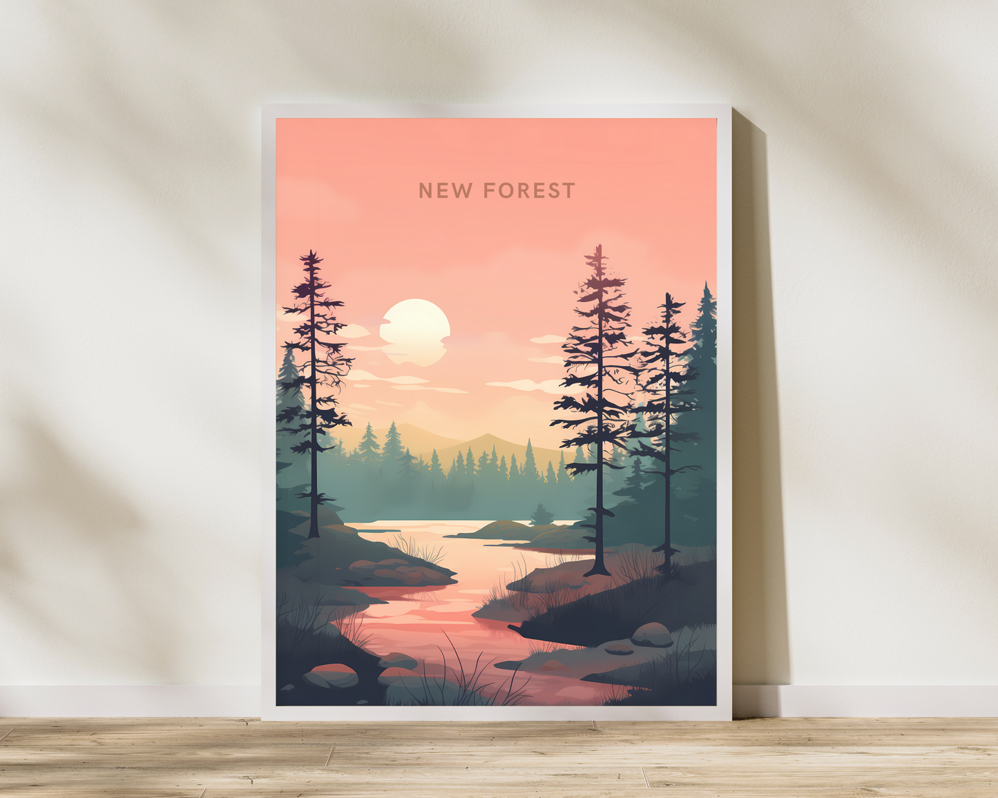 New Forest England Travel Poster Print - Pitchers Design