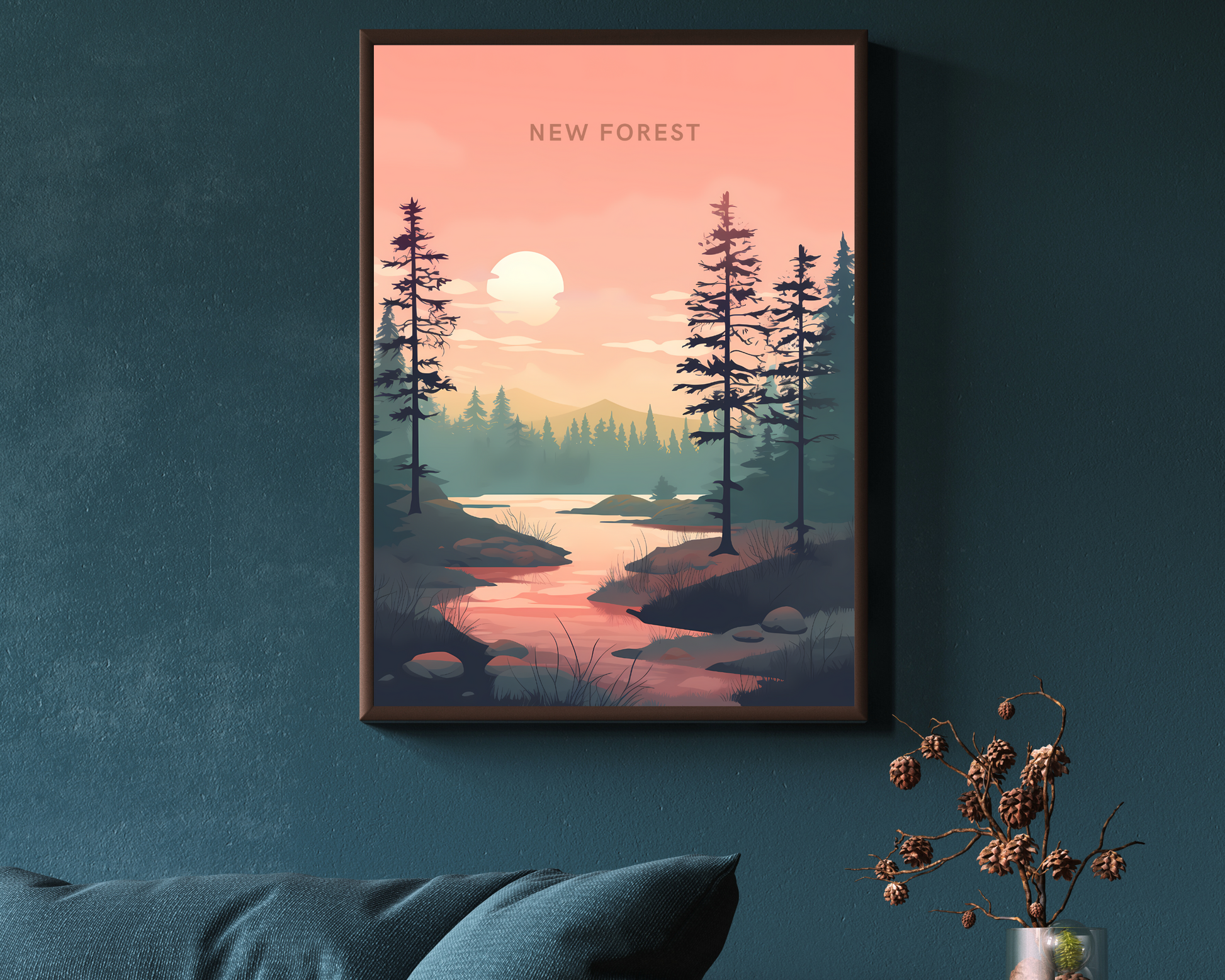 New Forest England Travel Poster Print - Pitchers Design