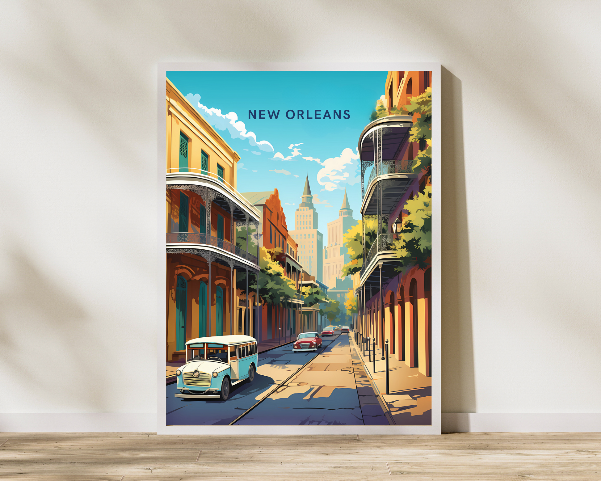 New Orleans Louisiana USA Travel Poster Print - Pitchers Design