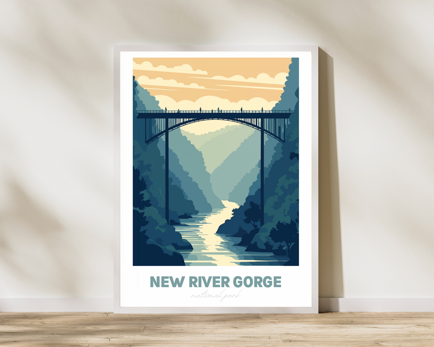 New River Gorge National Park Travel Poster Print - Pitchers Design