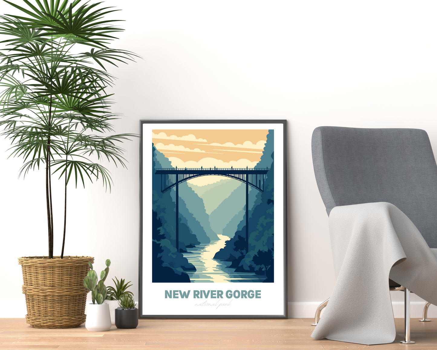 New River Gorge National Park Travel Poster Print - Pitchers Design