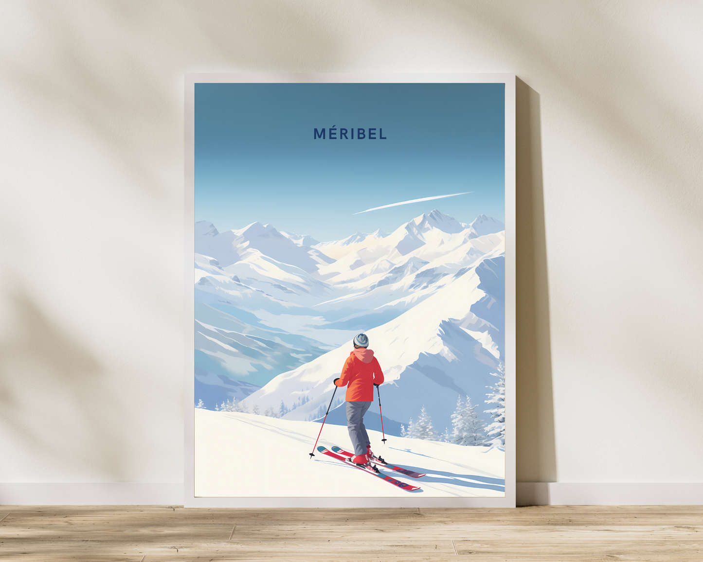 Méribel Ski Alpine Travel Poster Print - Pitchers Design