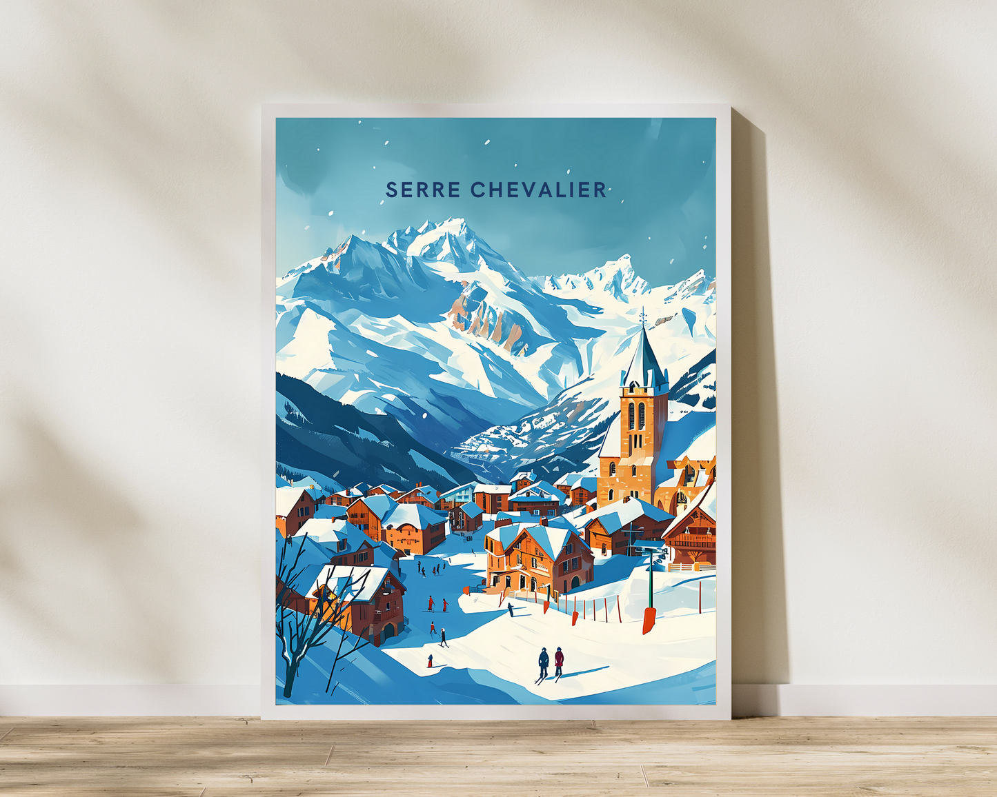 Serre Chevalier France Ski Alpine Travel Poster Print - Pitchers Design