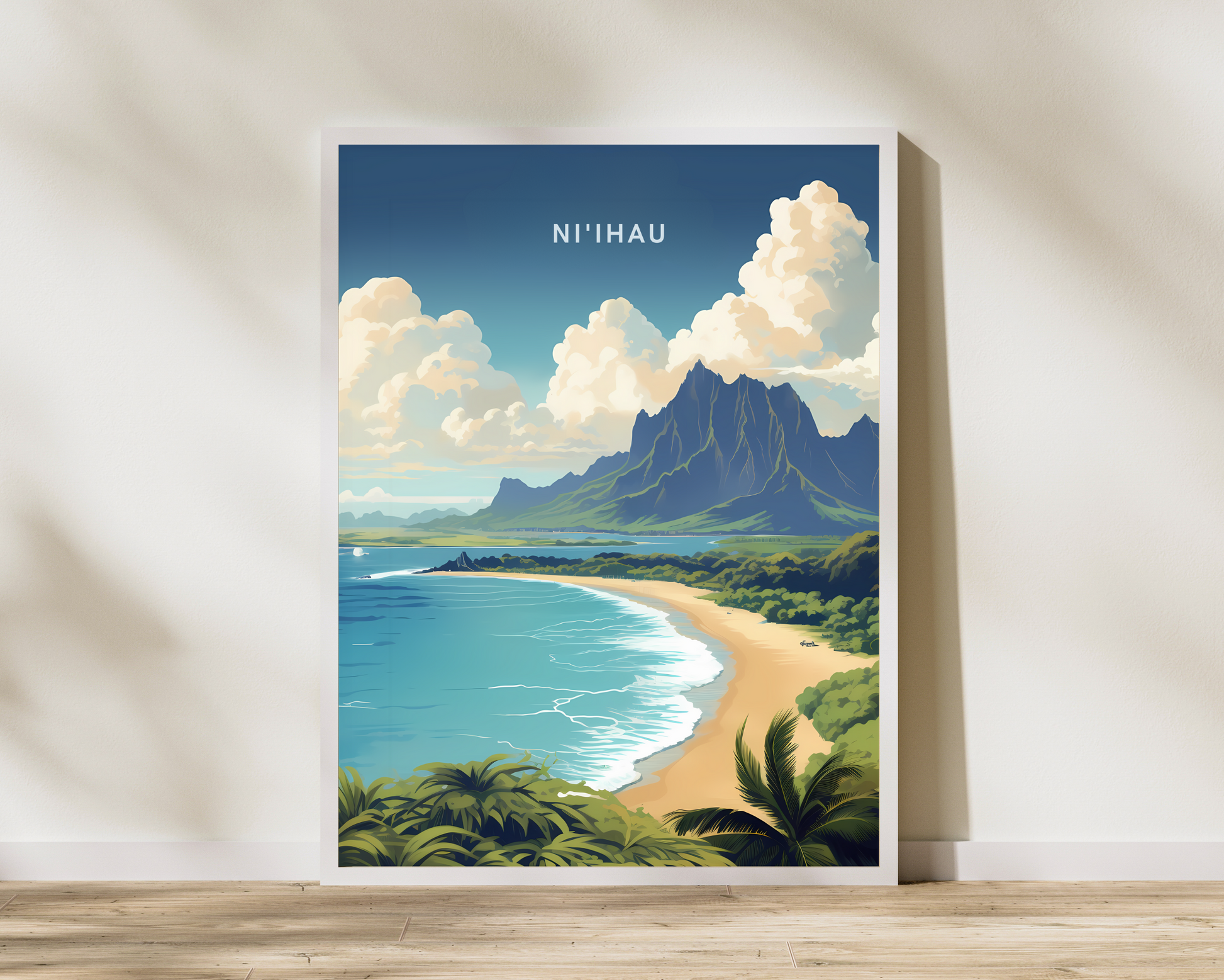 Ni'ihau Island Hawaii Travel Poster Print - Pitchers Design