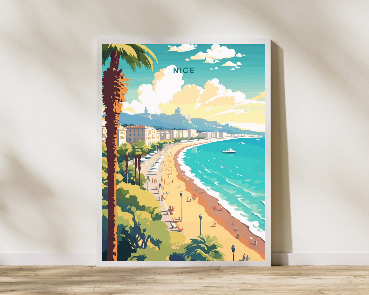 Nice France Travel Poster Print - Pitchers Design