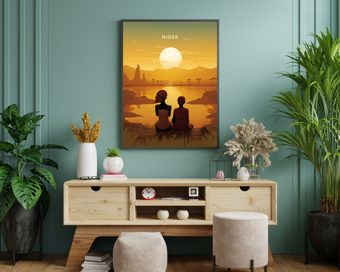 Niger Africa Travel Poster Print - Pitchers Design