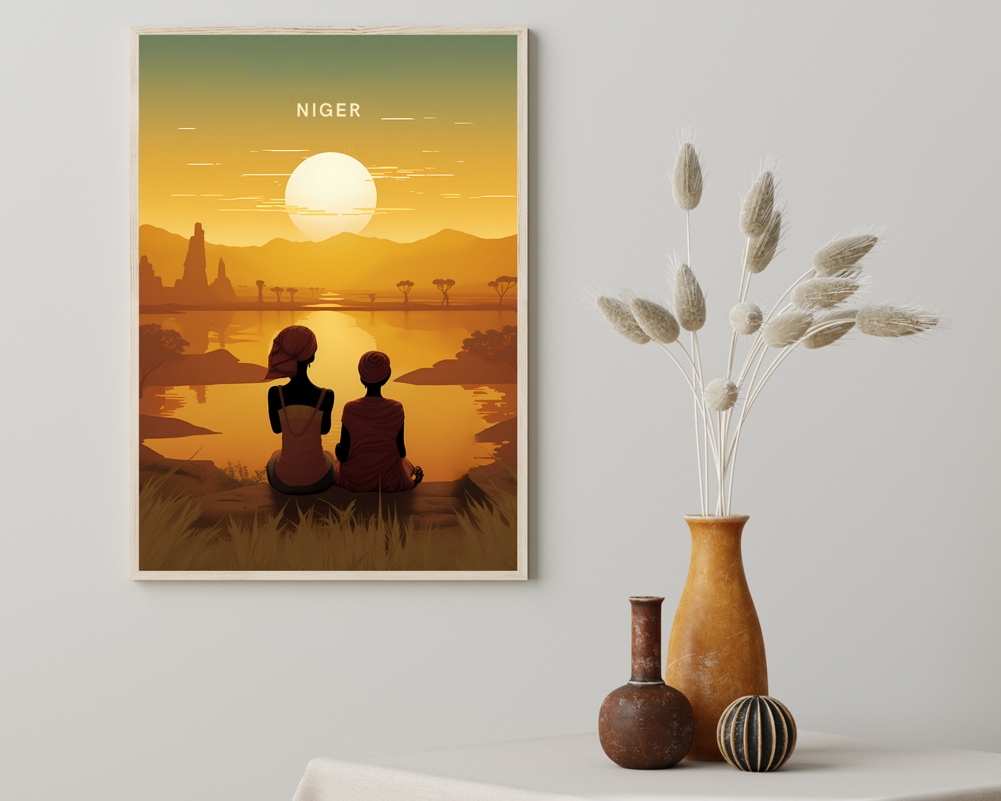 Niger Africa Travel Poster Print - Pitchers Design